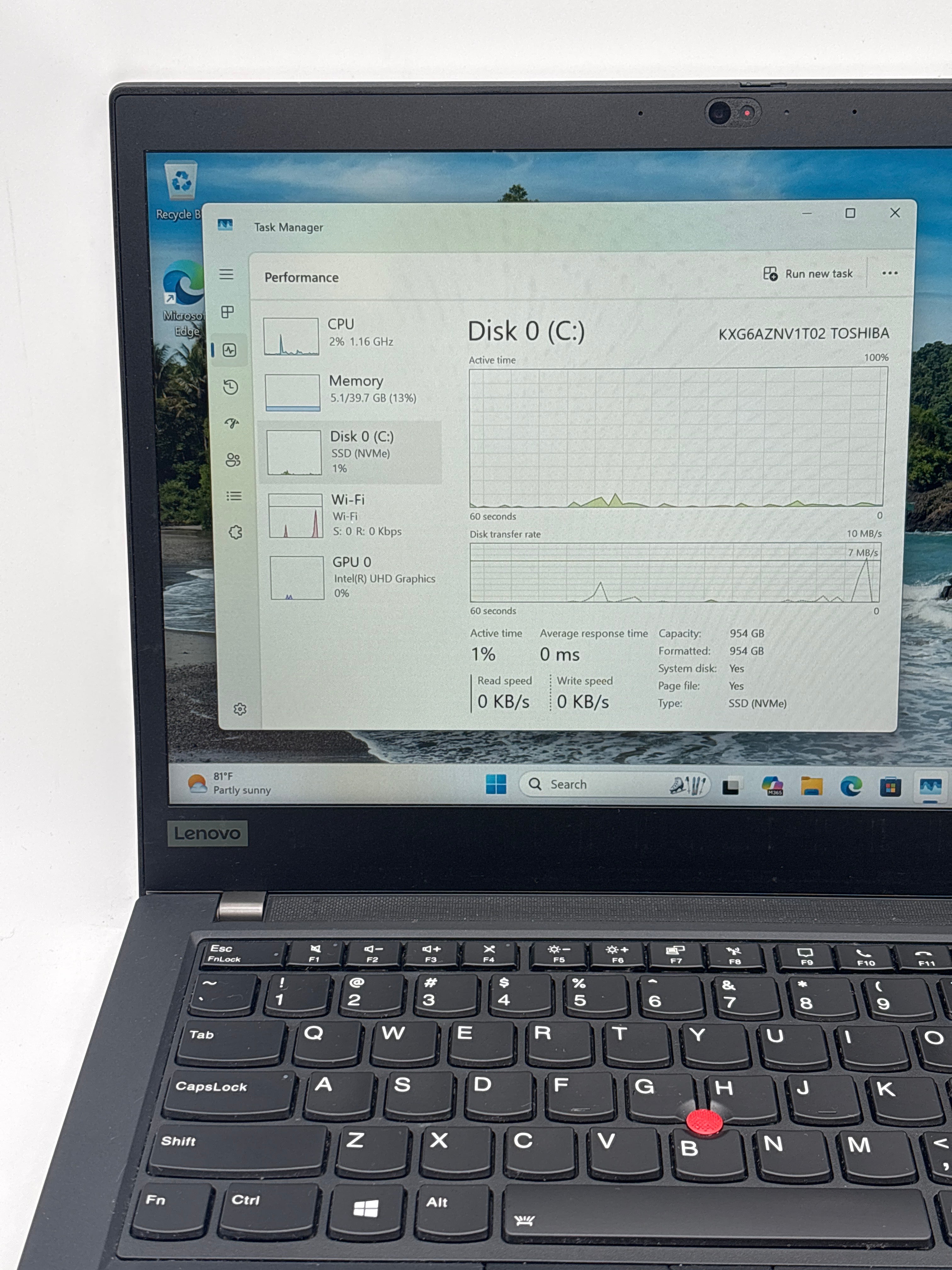 Lenovo ThinkPad T14 Gen 1 Touch i5-10310U 40GB RAM 1TB SSD