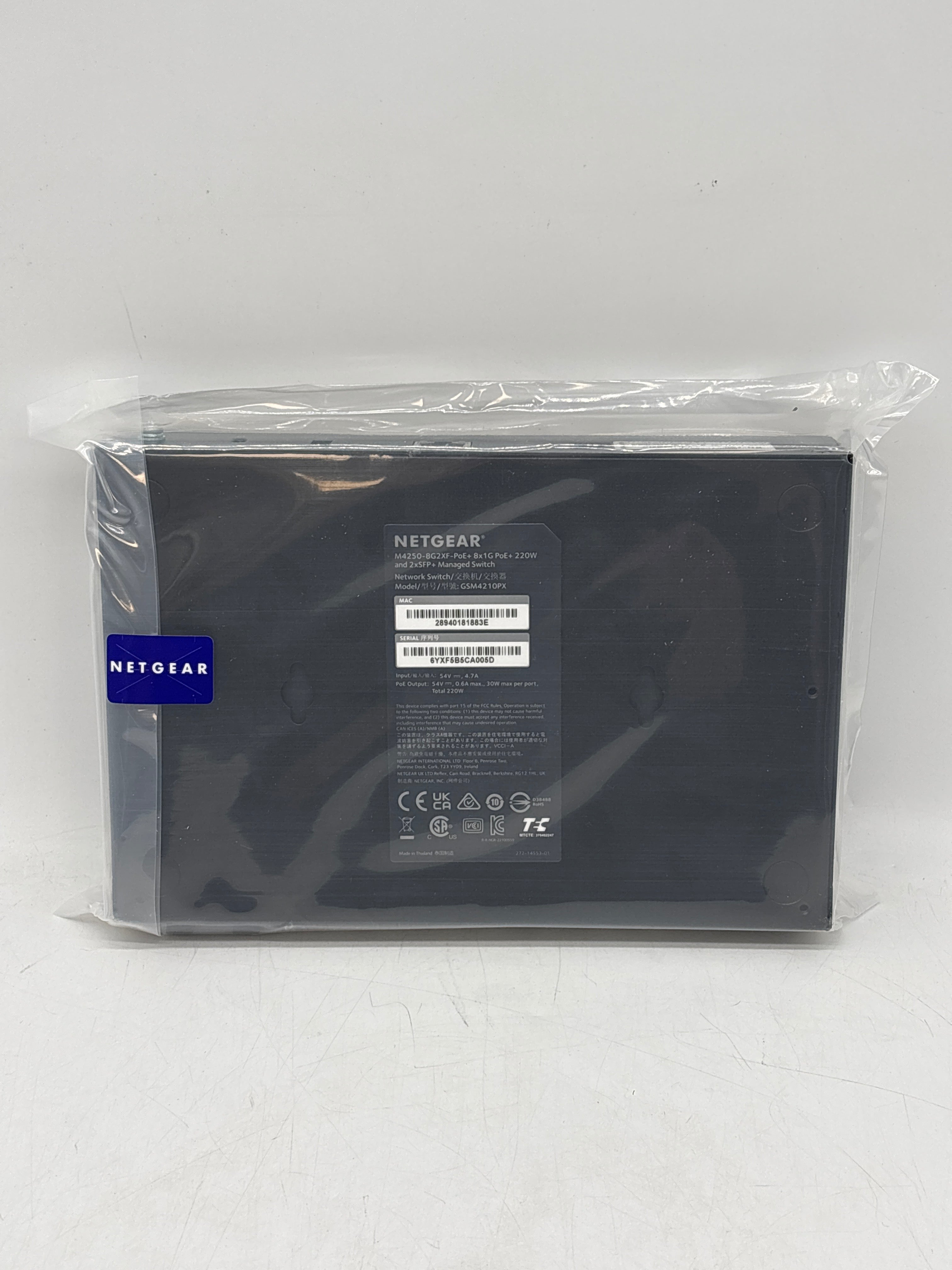 Netgear Avline GSM4210PX-100NAS Wired Router Black - New Open Box