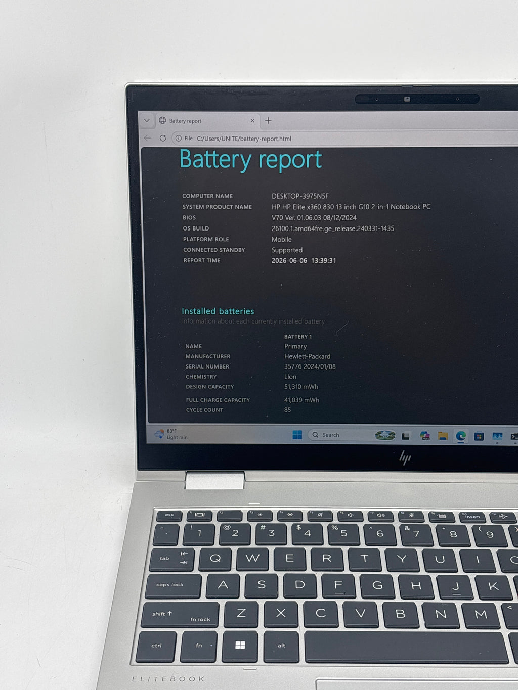 HP ENVY X360 830 G10 i7-1365U 32GB RAM 512GB SSD - Scuffs on Screen