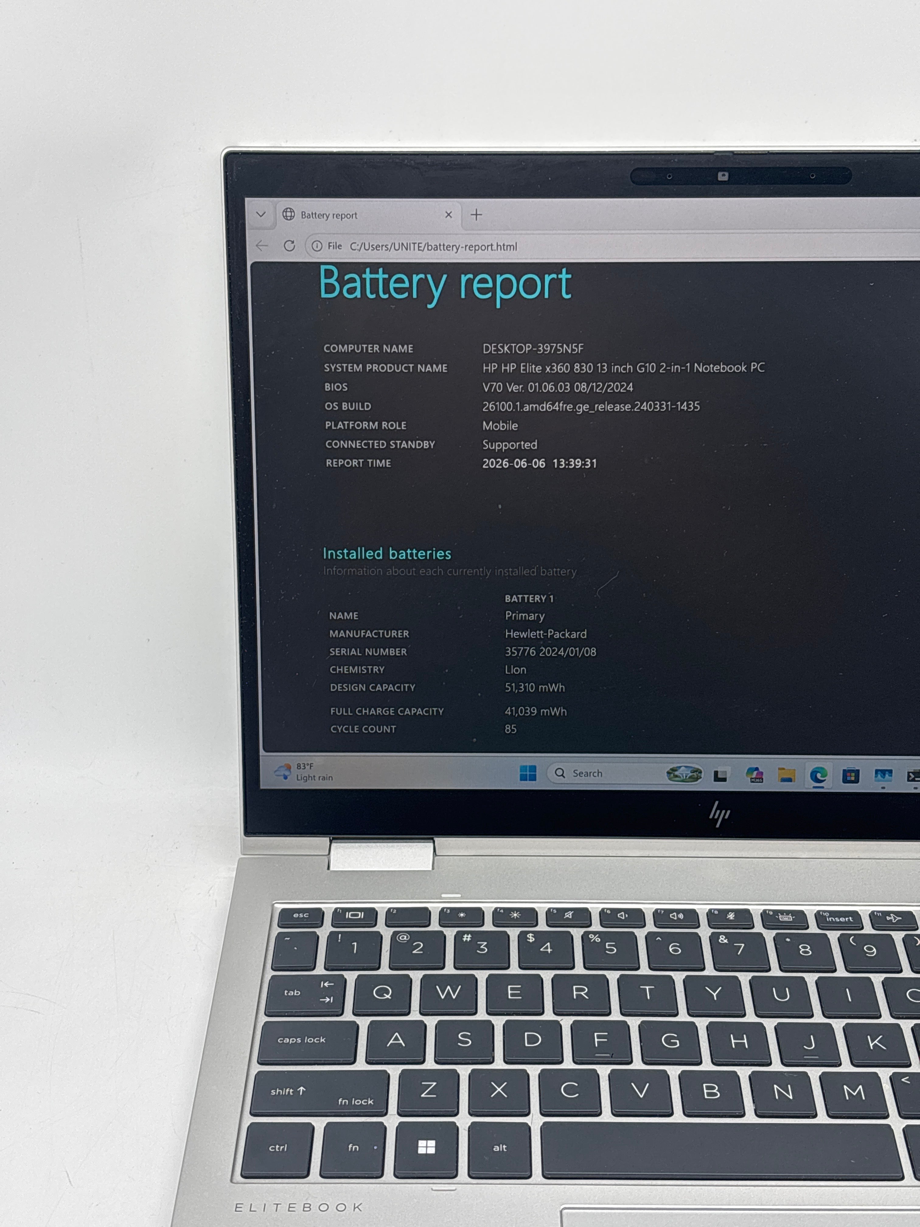 HP ENVY X360 830 G10 i7-1365U 32GB RAM 512GB SSD - Scuffs on Screen