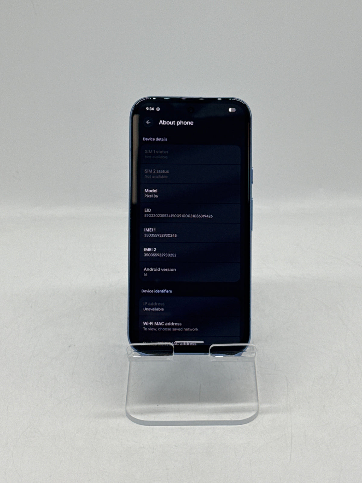 Google Pixel 8a 128GB T-Mobile Bay - Network Locked