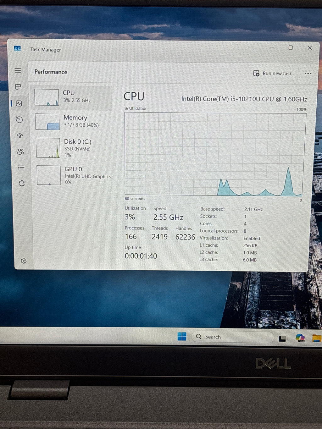Dell Latitude 3510 15.6" Intel Core i5-10210U 8GB RAM 512GB SSD Black - Used