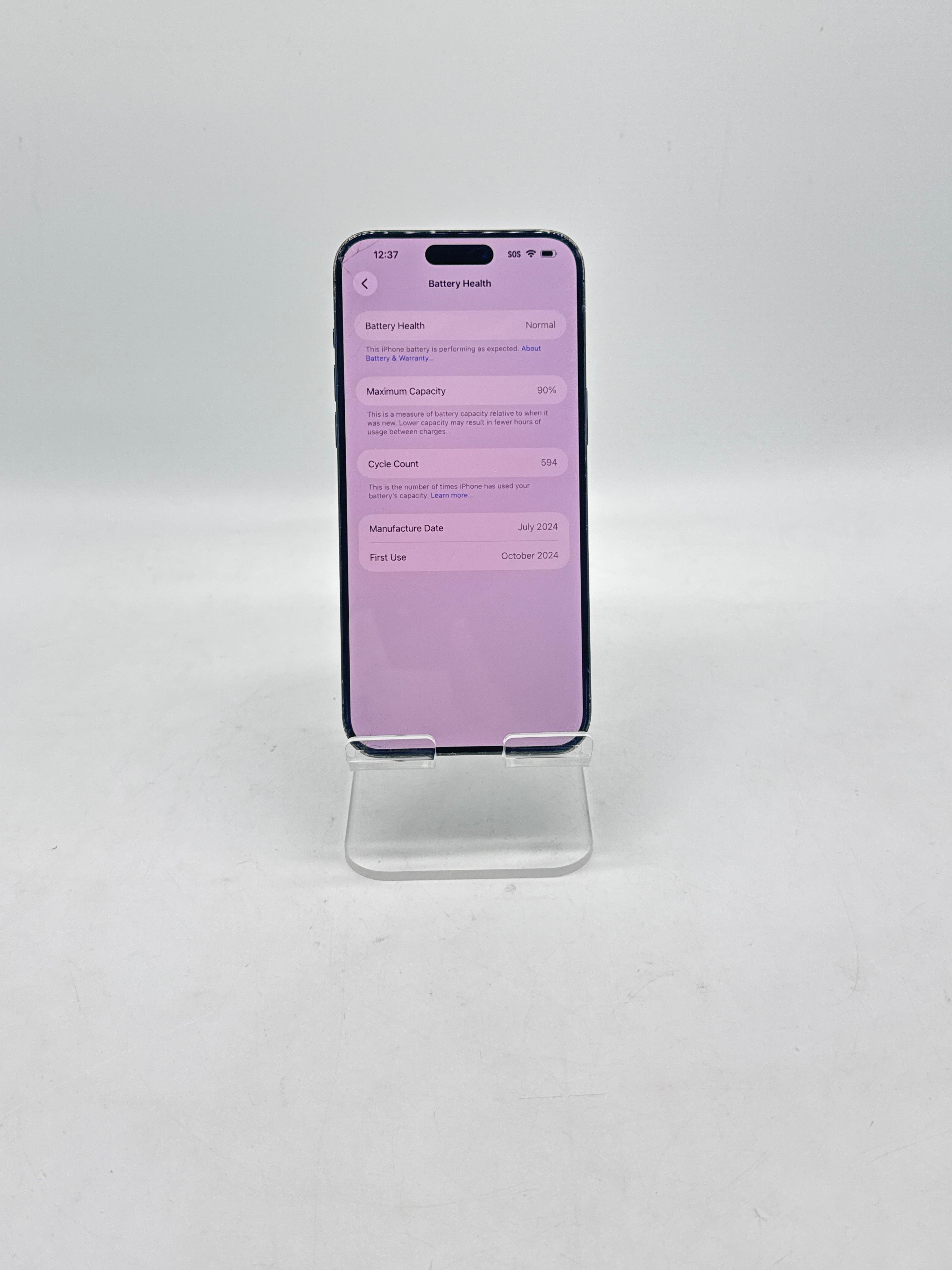 Apple iPhone 15 Pro Max 256GB Blue Titanium Unlocked - Cracked Back/Screen