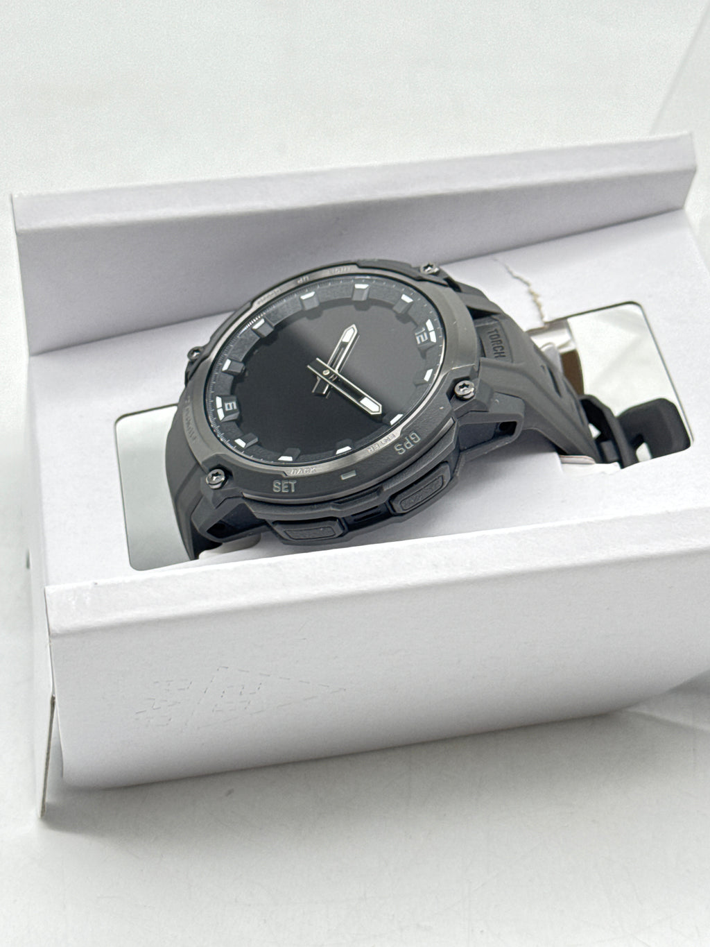 Garmin Instinct Crossover AMOLED Tactical GPS Smartwatch 47mm Black - Open Box