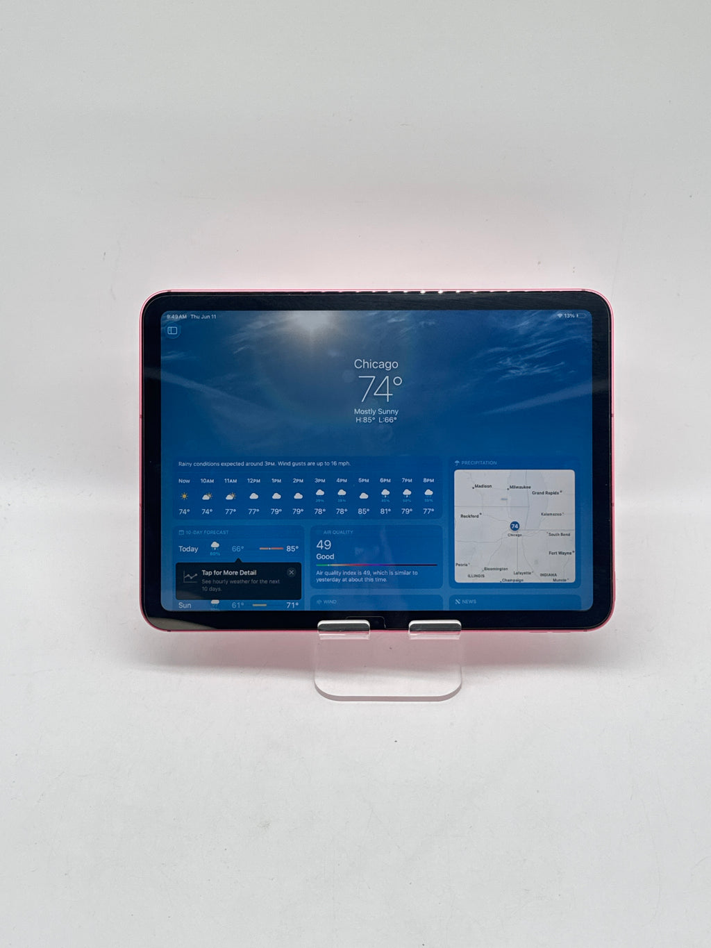 Apple iPad 10th Gen A2757 64GB Wi-Fi + CELL Pink - Bent Frame