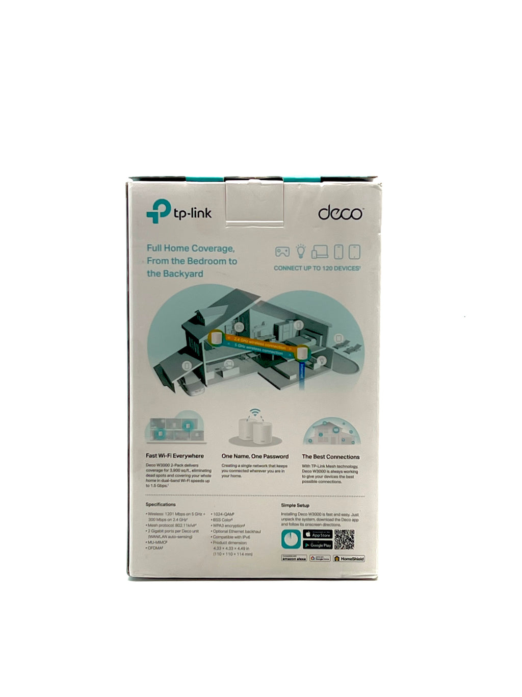 TP Link Deco AX1500 Router Dual Band Whole Home Mesh Wi-Fi 6 System - Open Box