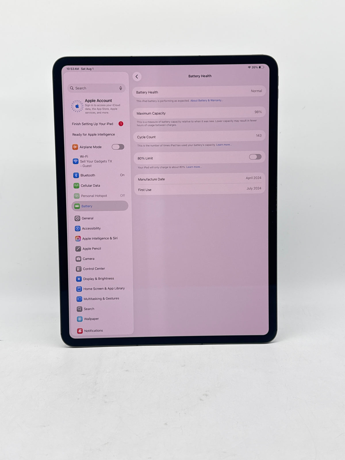 Apple iPad Pro 13" M4 512GB Wi-Fi + Cellular Gray - Used