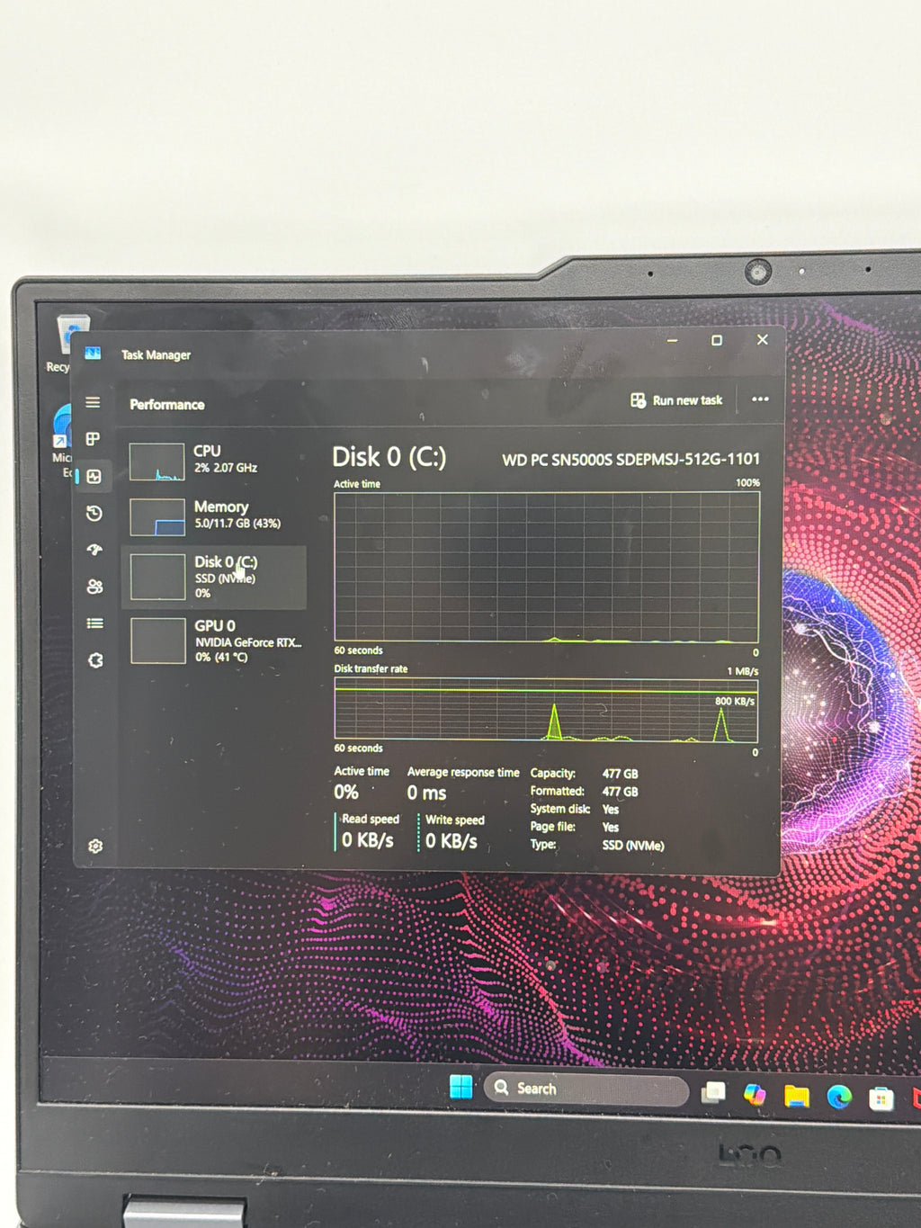 Lenovo LOQ 15ARP9 15.6" Ryzen 5 12GB RAM 512GB SSD RTX 4050 Gray