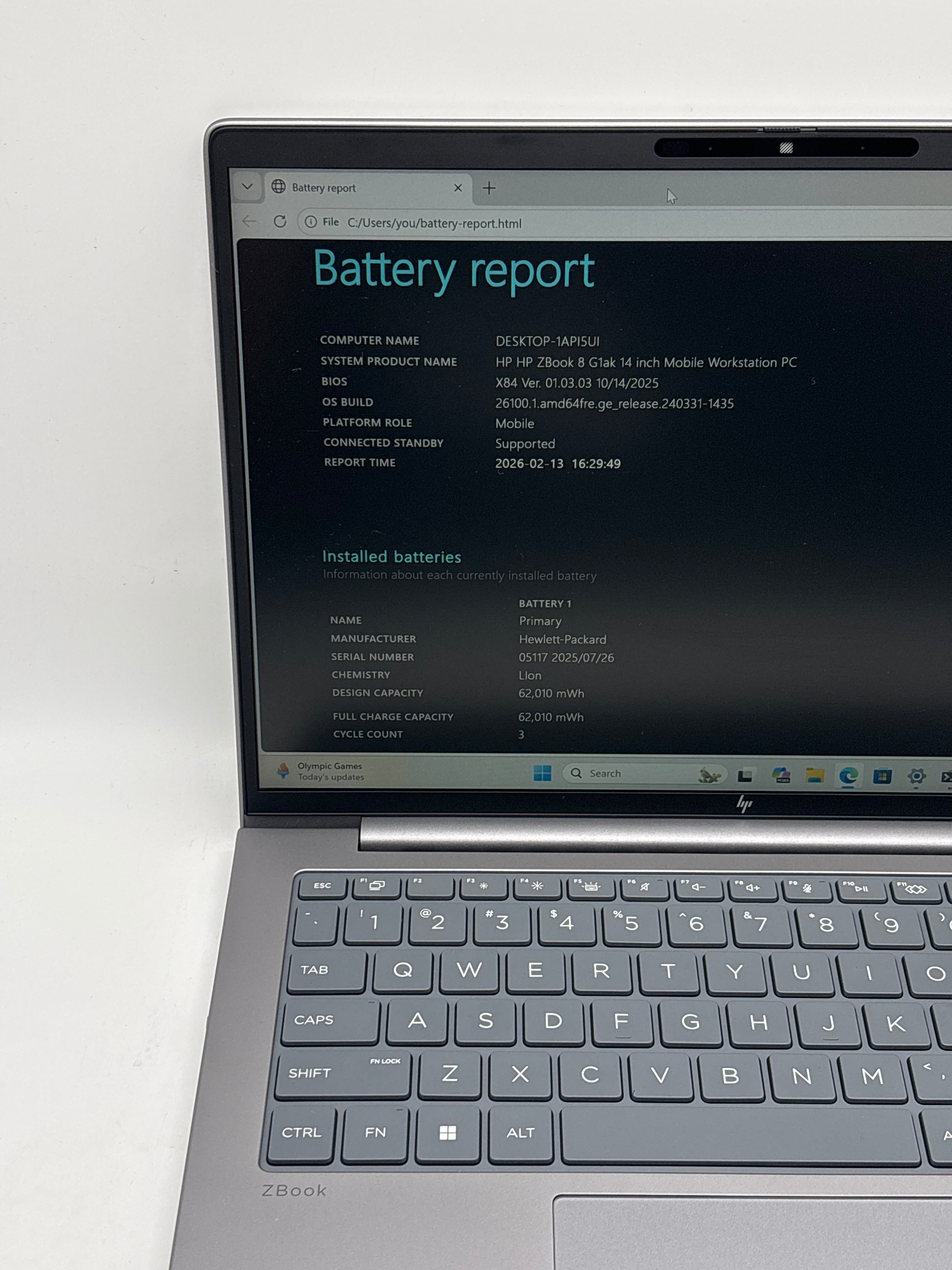 HP ZBook 8 G1AK 14 Ryzen AI 7 PRO 350 32GB RAM 256GB SSD