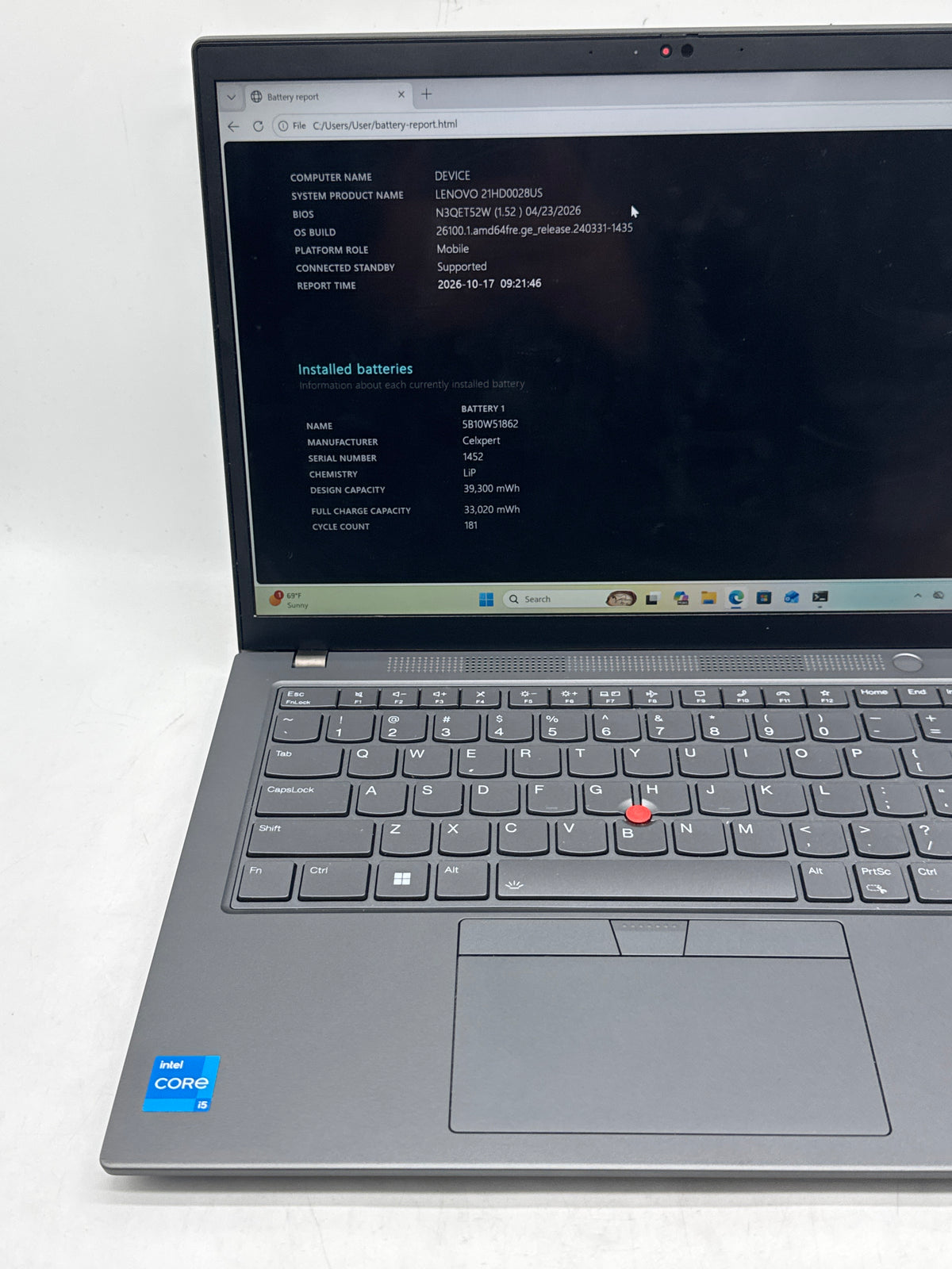 Lenovo ThinkPad T14 Gen 4 i5-1335U 16GB RAM 512GB SSD 14in Touch - Used