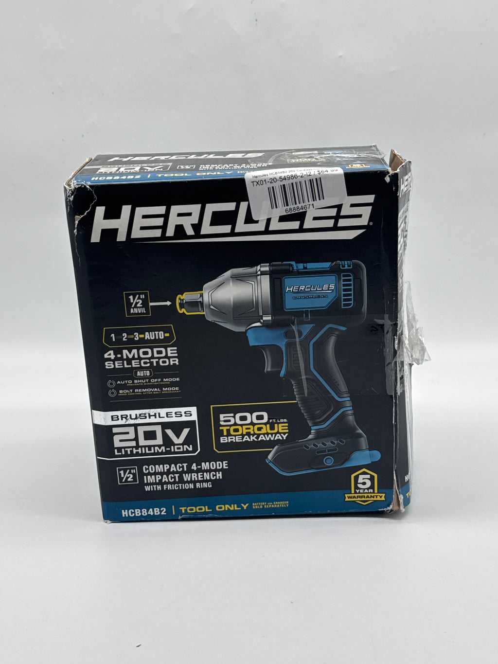 Hercules HCB82B2 12v 3/8 Compact Impact Wrench - New in Box