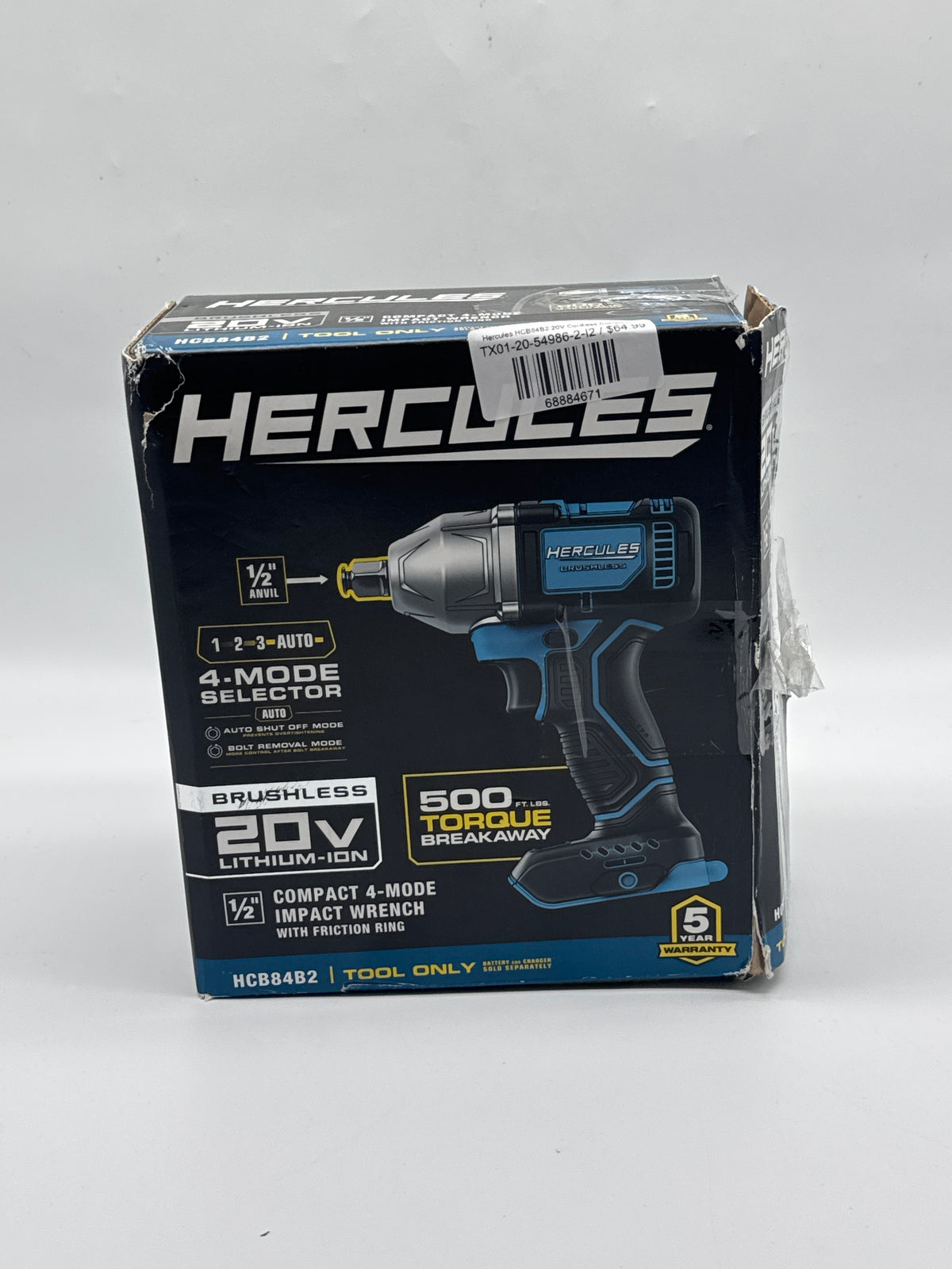 Hercules HCB82B2 12v 3/8 Compact Impact Wrench - New in Box