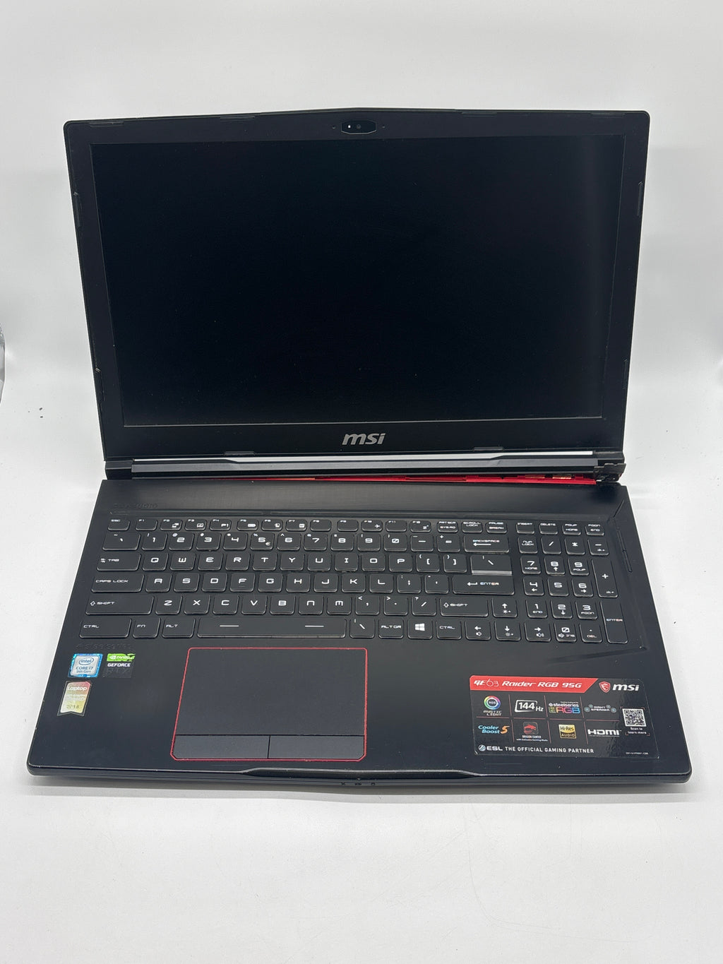 MSI GE63 Raider RGB 9SG i7 32GB RAM 512SSD RTX 2080 With Box - For Parts (Read DESC)