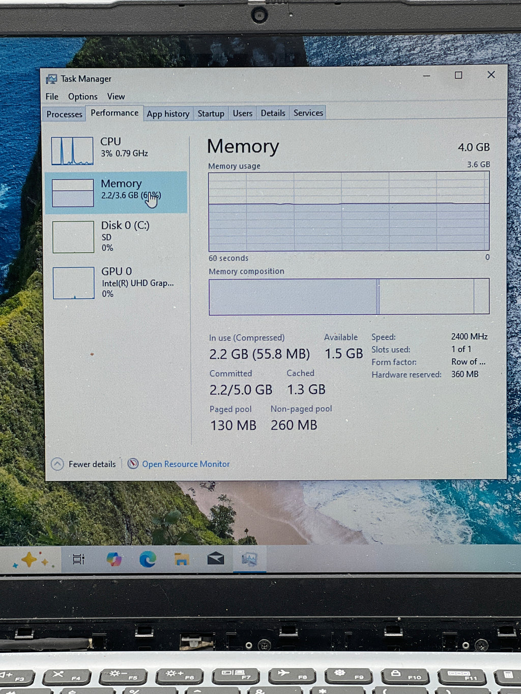 Lenovo Ideapad 1 Celeron, 4GB RAM, 128GB SSD  For Parts