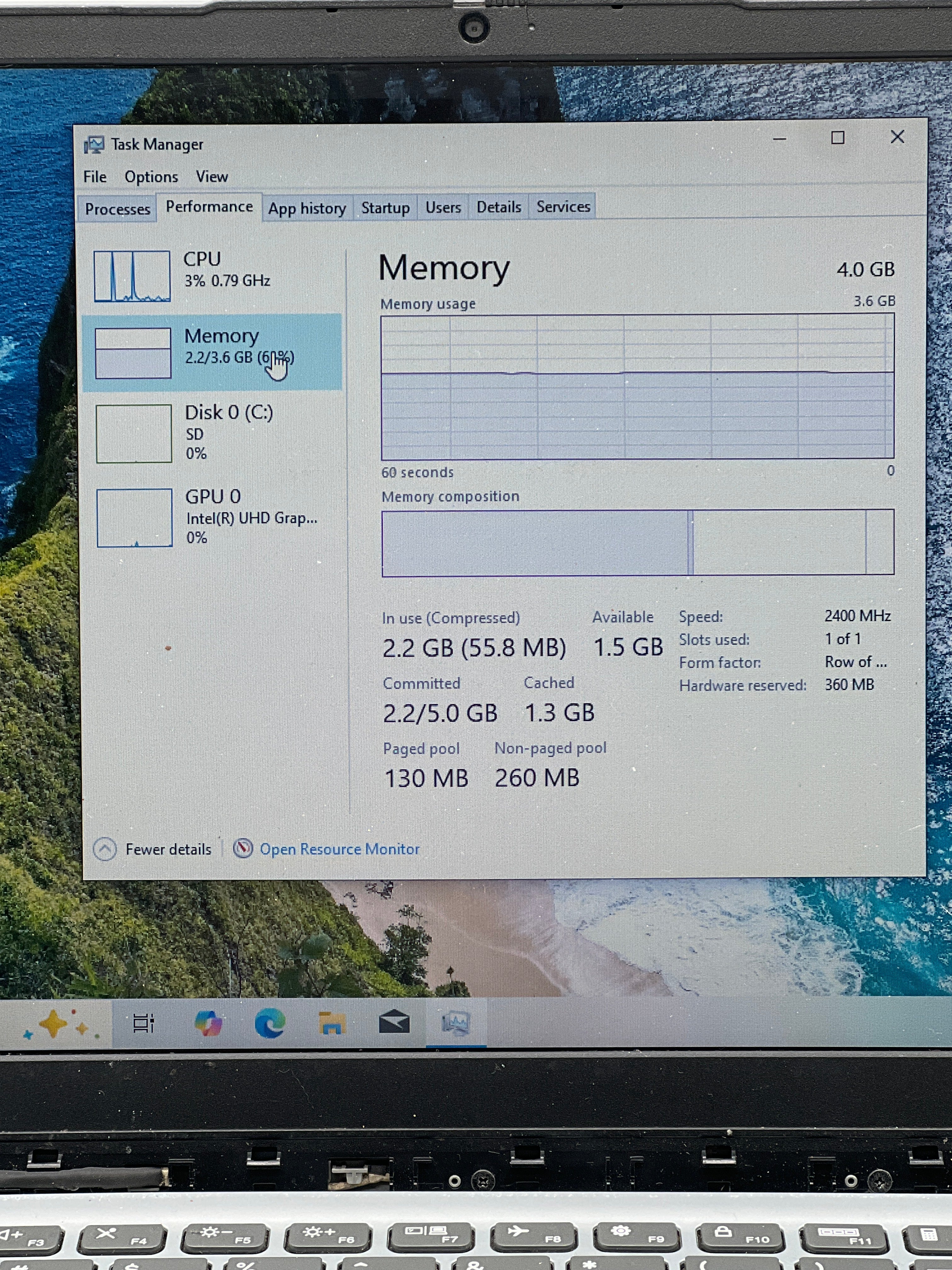 Lenovo Ideapad 1 Celeron, 4GB RAM, 128GB SSD  For Parts