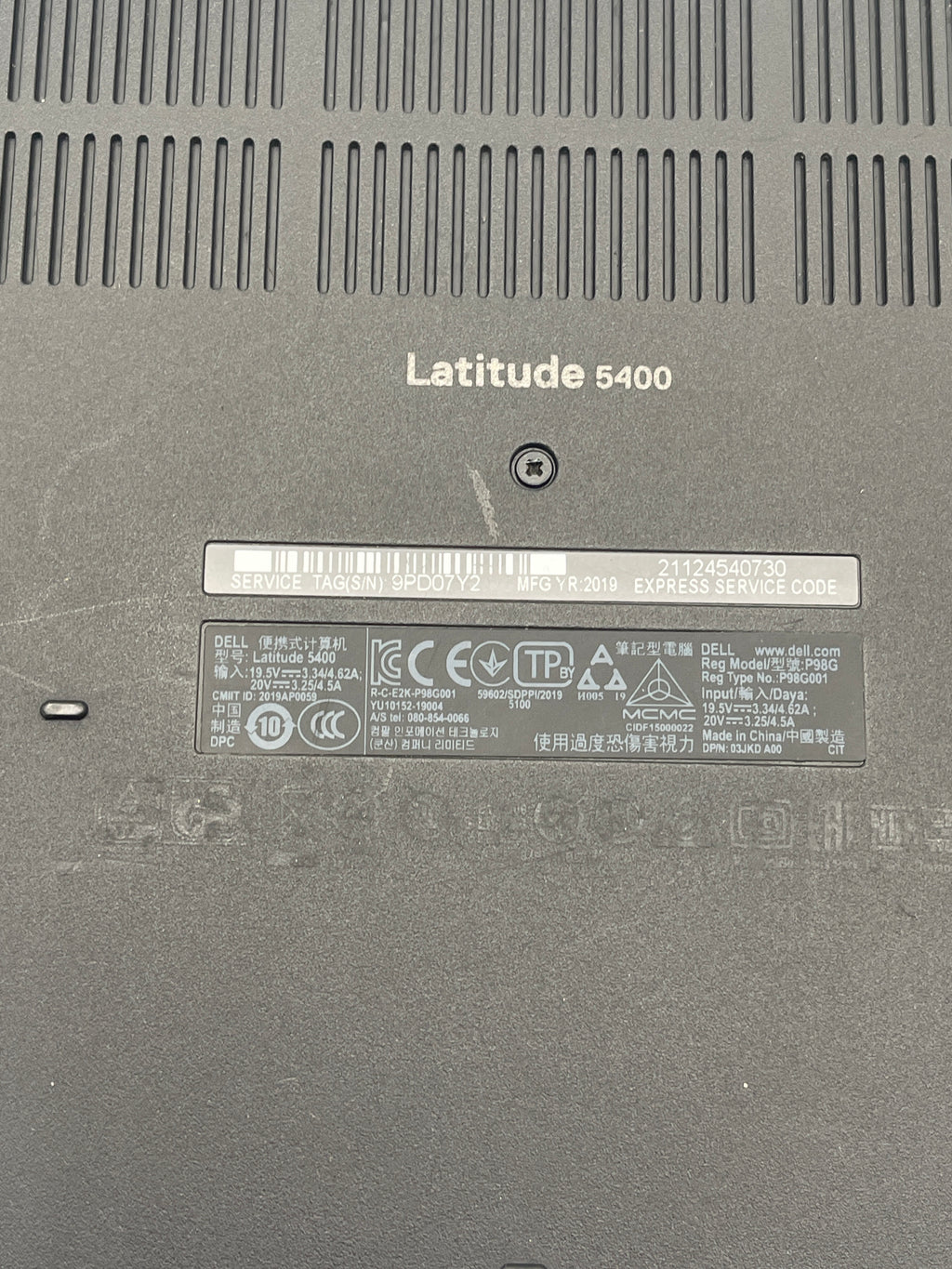 Dell Latitude 5400 14" Intel i5 16 GB RAM 256 GB SSD Black Used