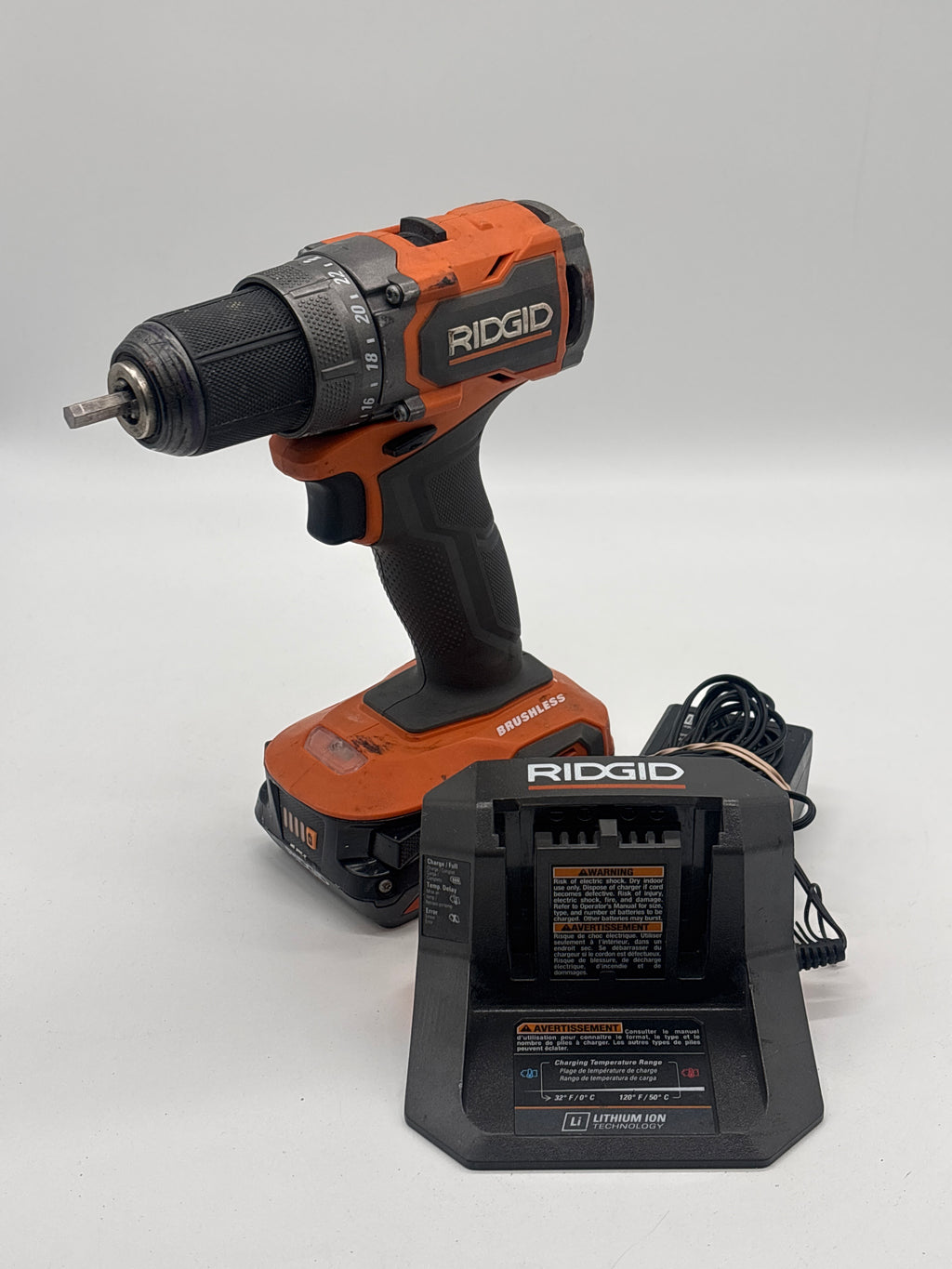 RIDGID R87012 Subcompact Brushless 1/2" Drill/Driver Kit - Used