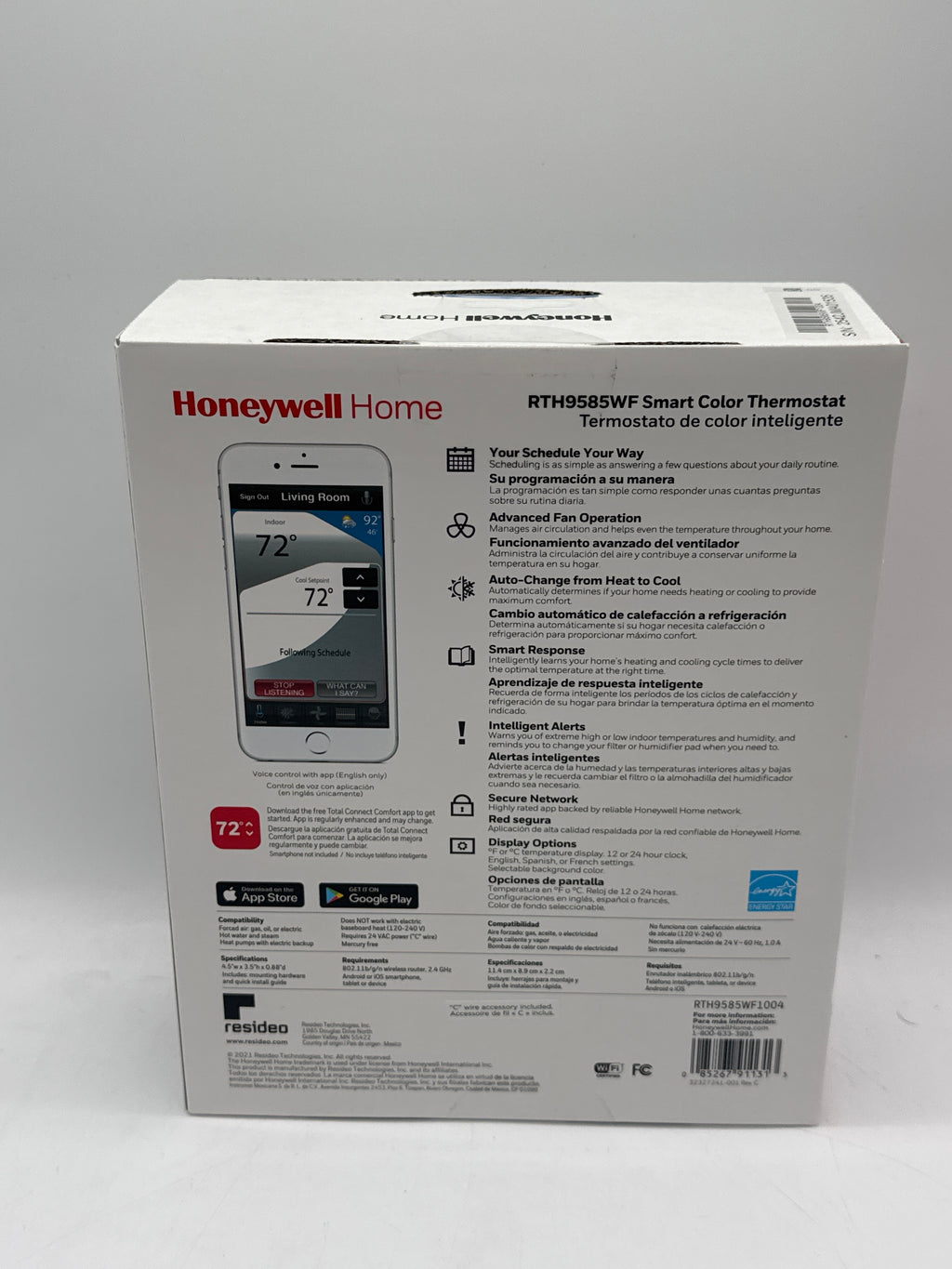Honeywell RTH9585WF Smart Color Thermostat - New In Box