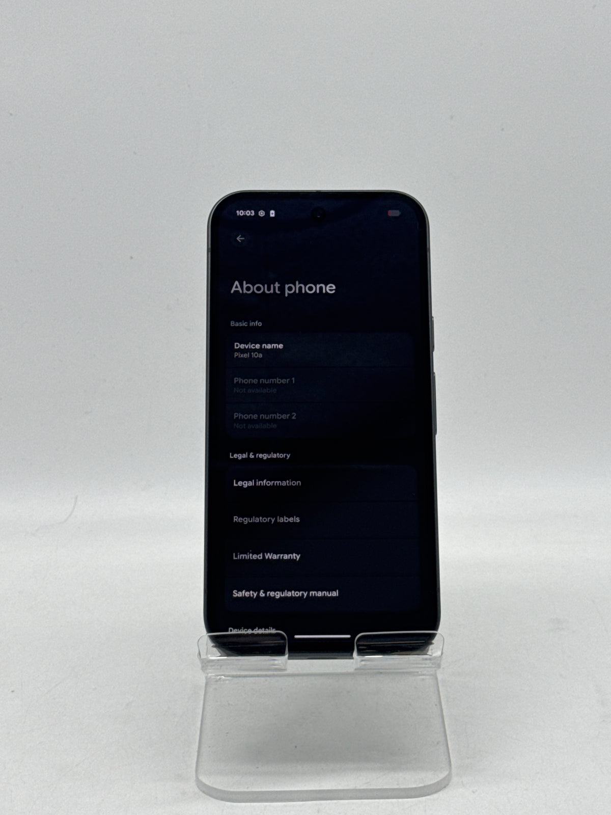 Google Pixel 10a 128GB Obsidian Verizon - For Parts