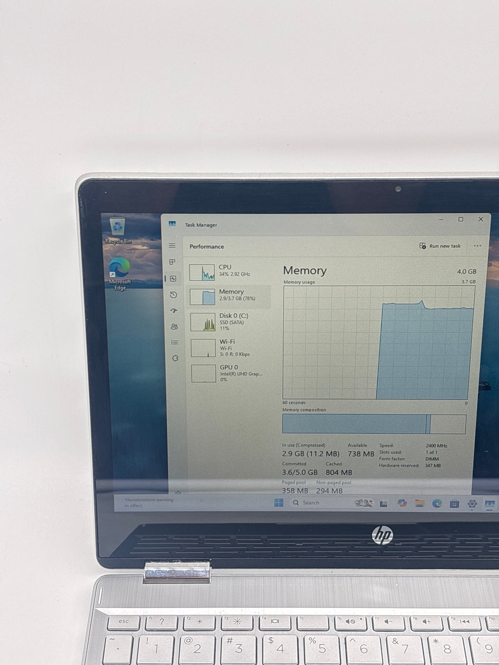 HP Pavillion x360 m Convertible 11m-ap0xxx Pentium Silver N5030 4GB 128GB