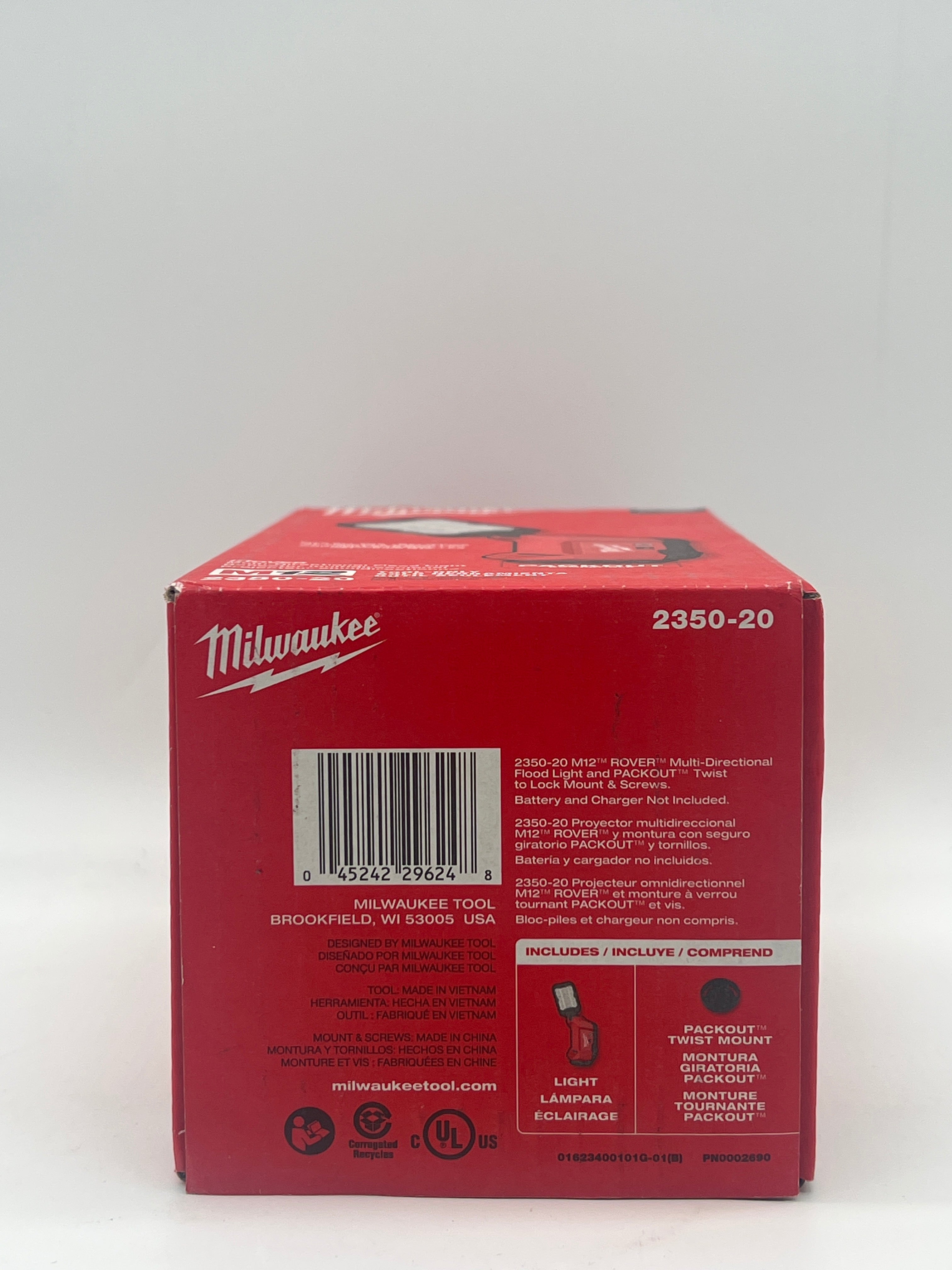 Milwaukee 2350-20 Work Light 12V New In Box Red