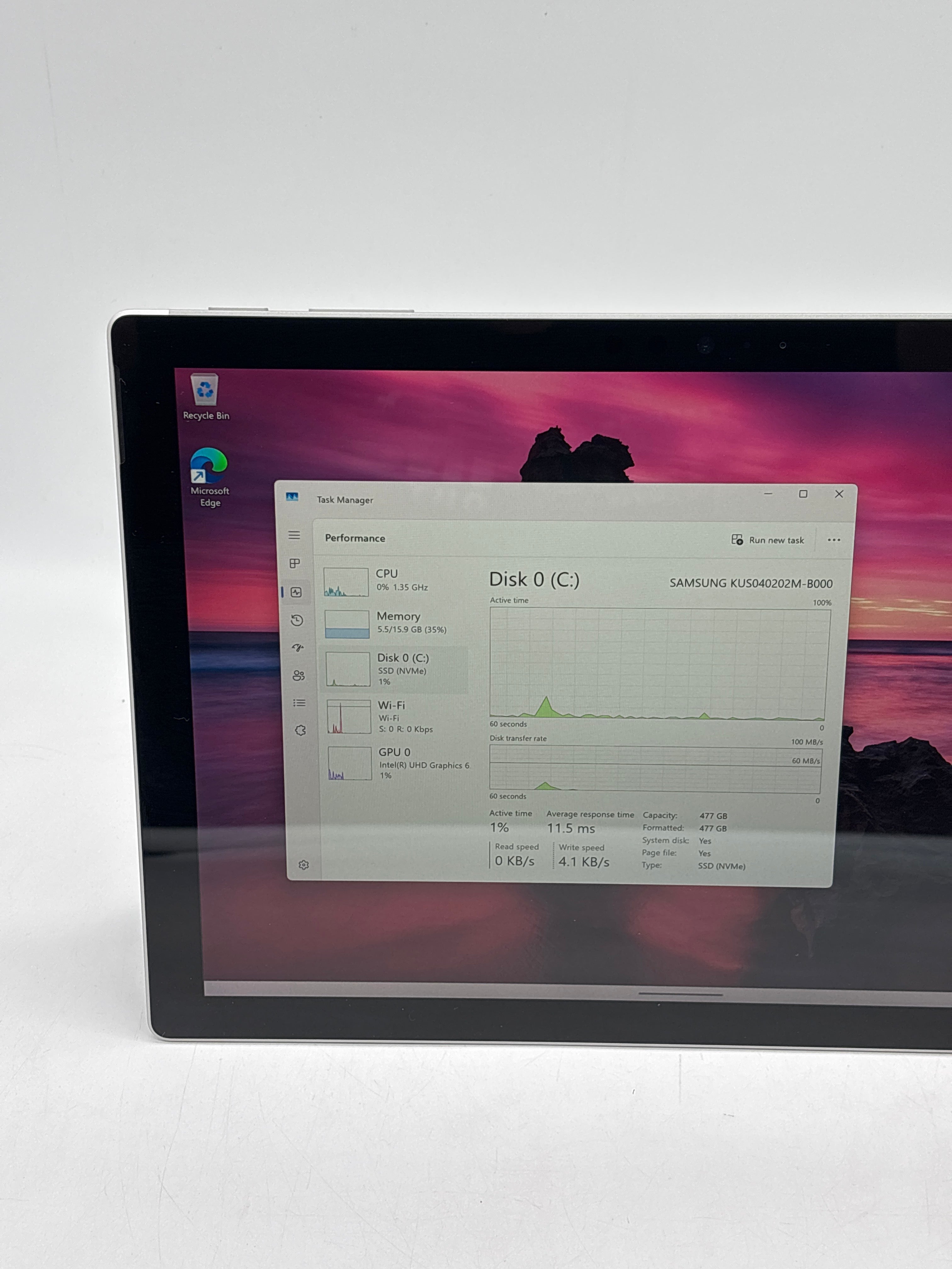Microsoft Surface Pro 6 1796  i7-8650U 16GB RAM 512GB SSD