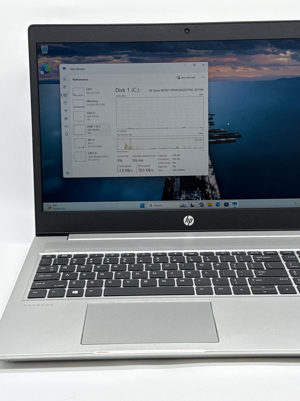 HP ProBook 455R G6 AMD Ryzen 5 3500U 32GB RAM 512GB