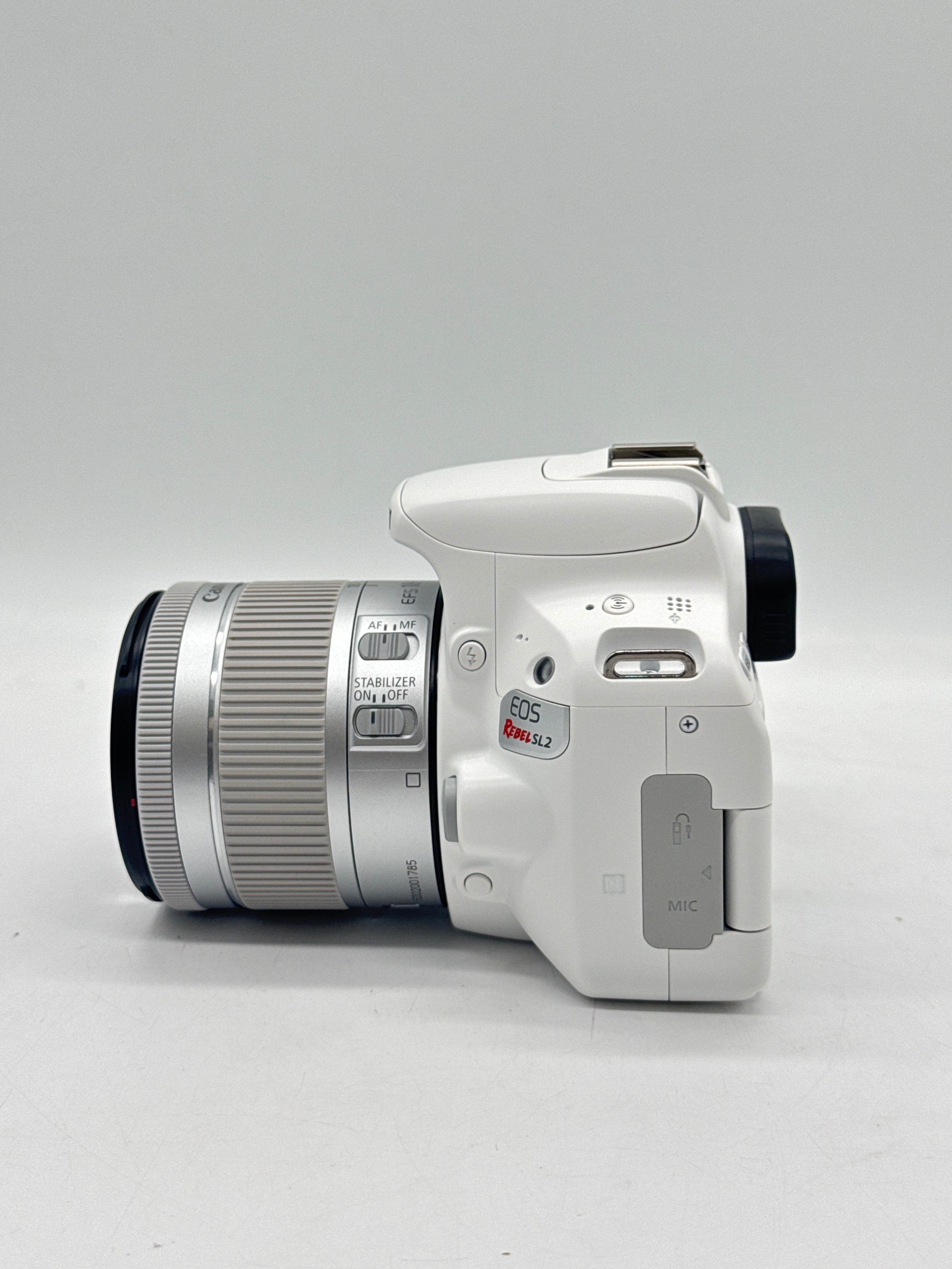 Canon EOS Rebel SL2 DSLR Camera White EF-S 18-55MM Lens - Used