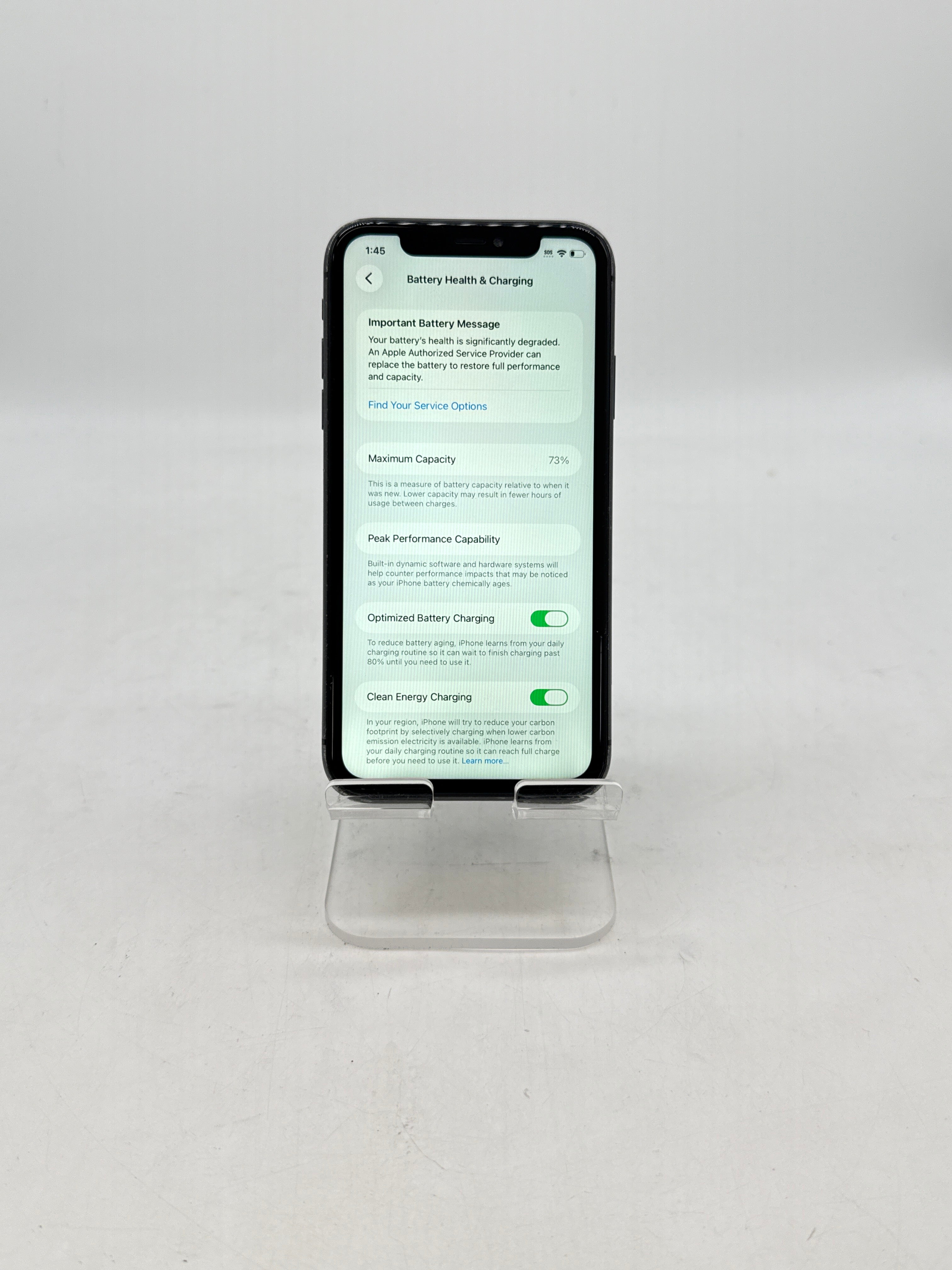 Apple iPhone 11 64GB Factory Unlocked - Cracked Back/Screen Service Battery
