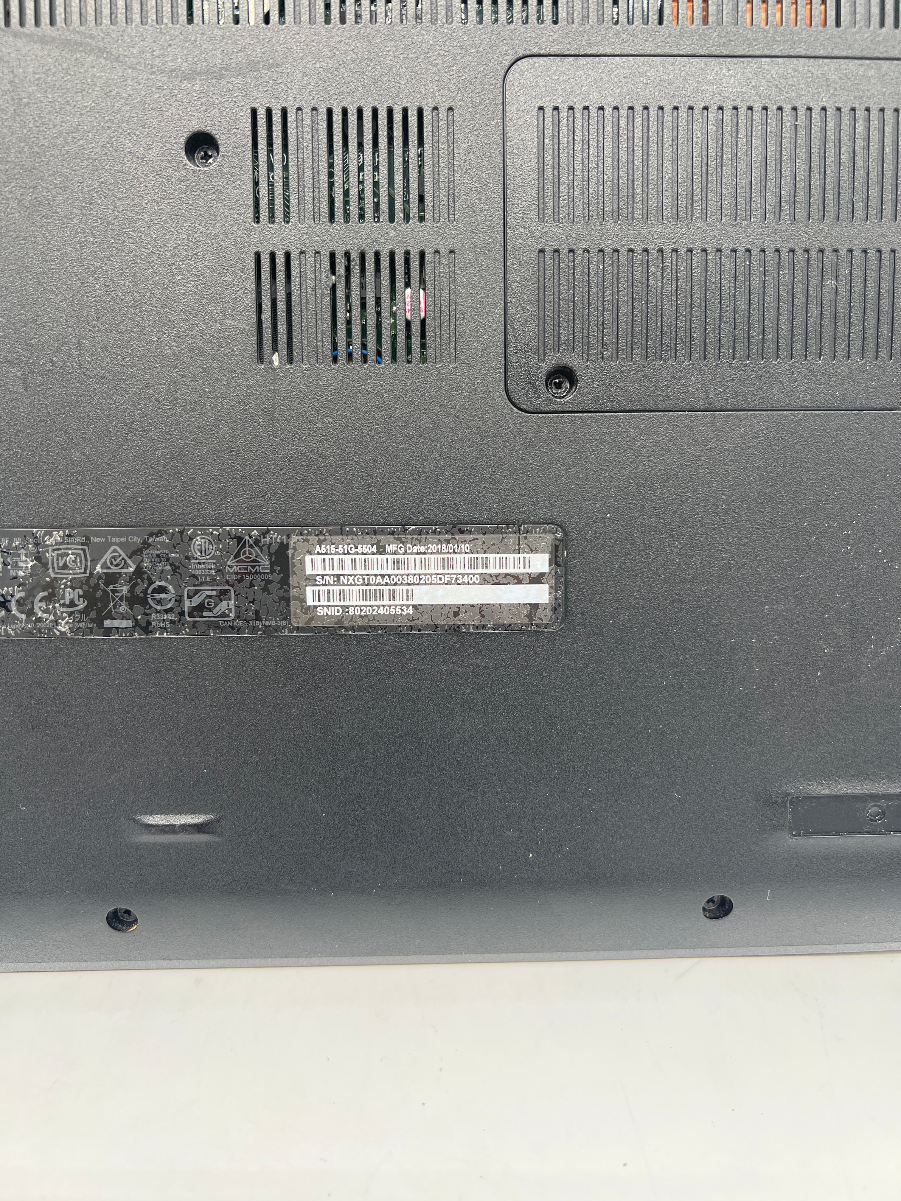 Acer Aspire A515-51G i5-8250u 8GB RAM 256GB SSD GeForce MX150 - For Parts (Read)