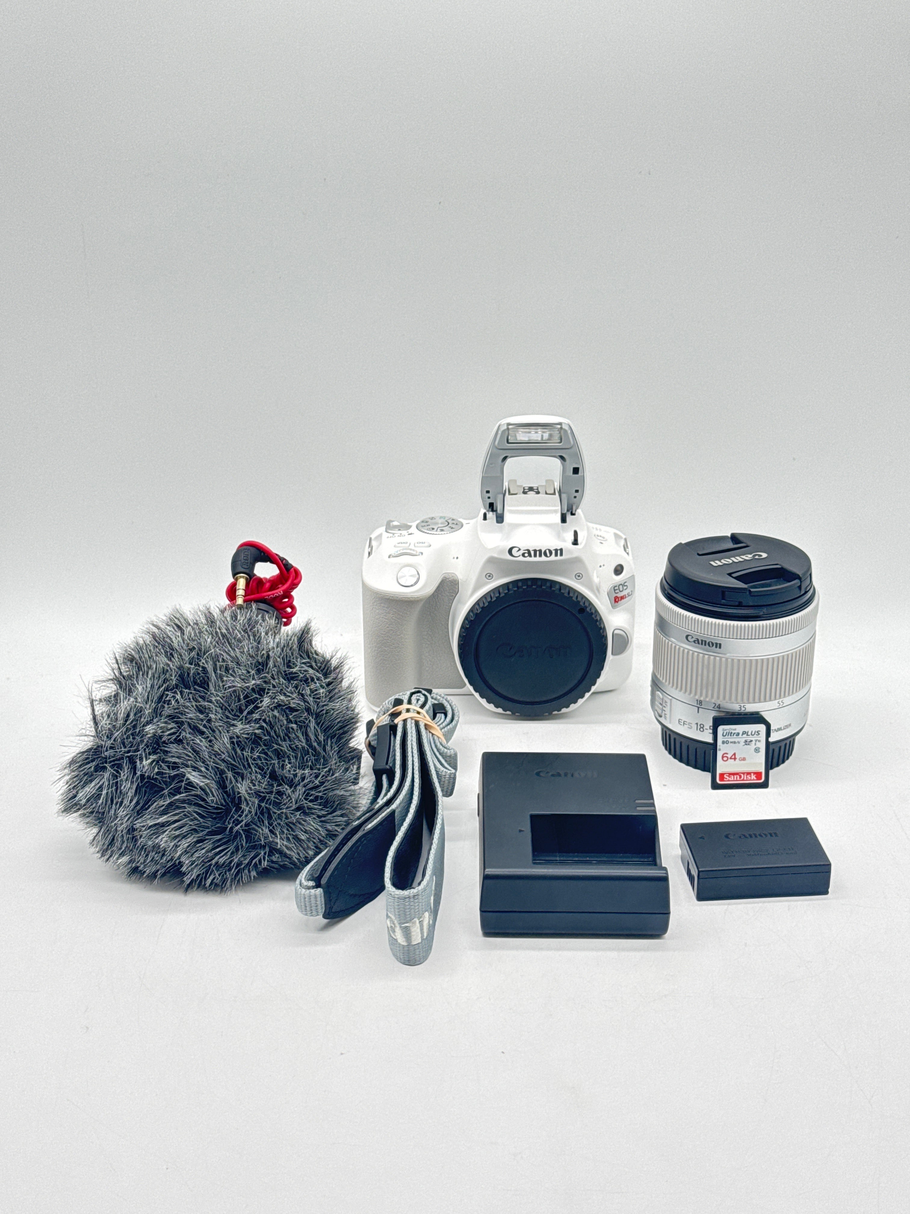Canon EOS Rebel SL2 DSLR Camera White EF-S 18-55MM Lens - Used