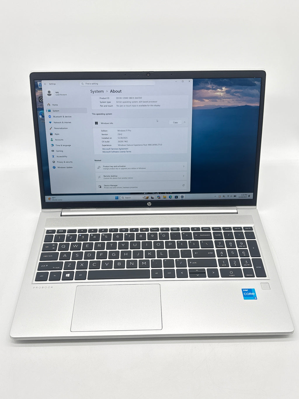 HP ProBook 450 G8 i5 8GB RAM 256GB SSD