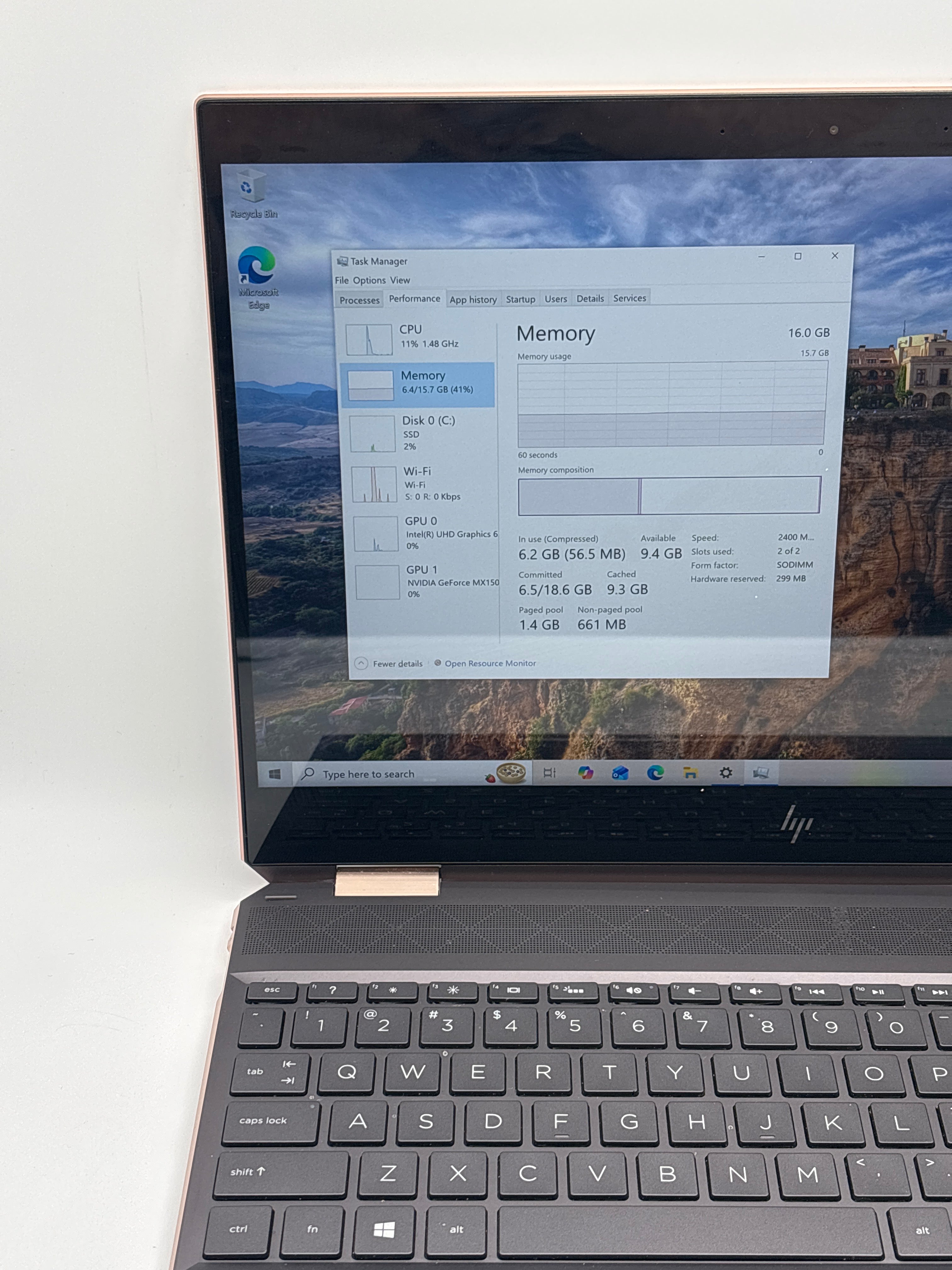 HP Spectre x360 15-df0033dx i7-8565U 16GB RAM 512GB SSD MX150
