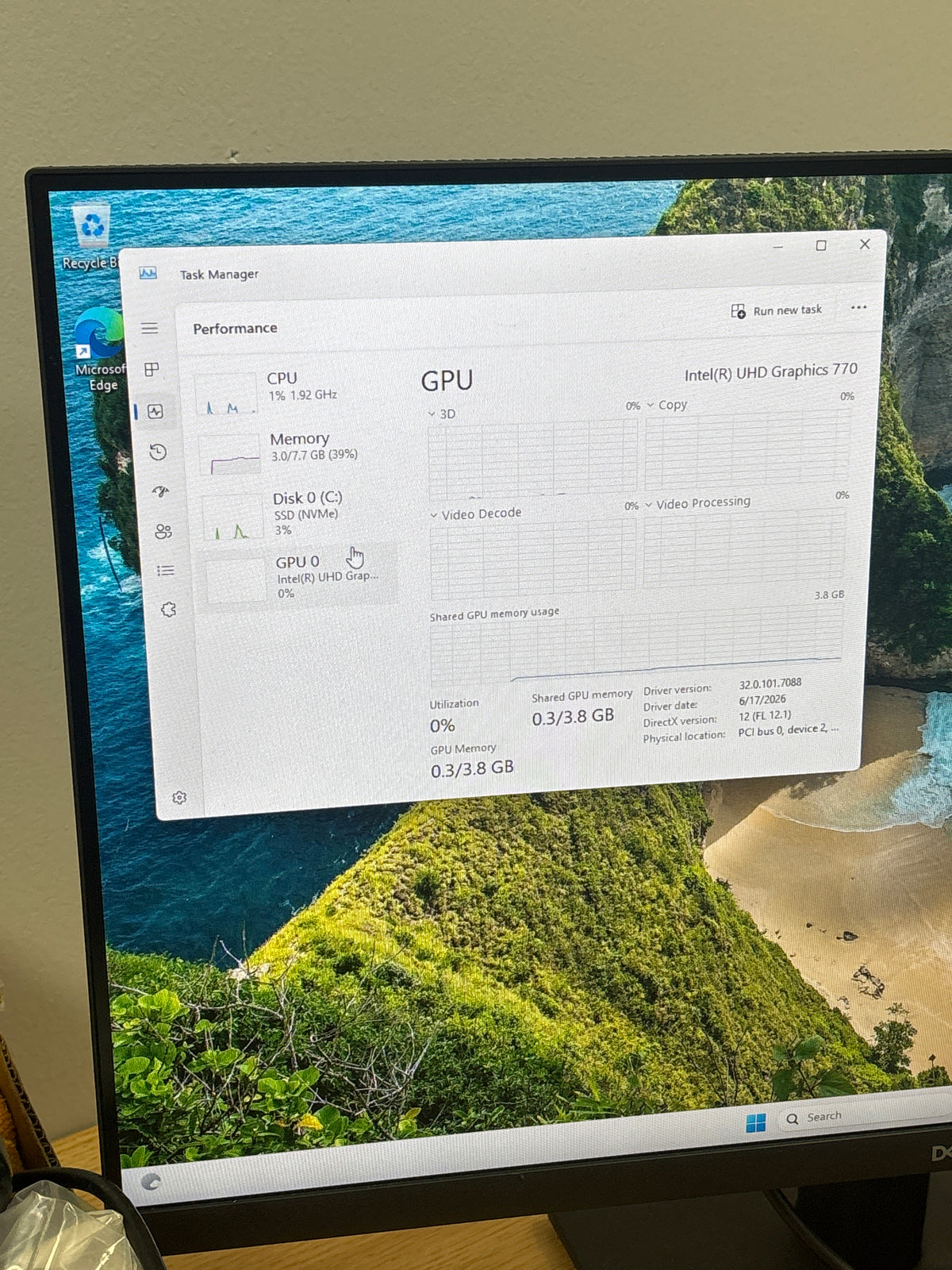 Dell OptiPlex 3000 Micro i5-14500T 8GB RAM 256GB NVMe SSD Black Win11 - Used
