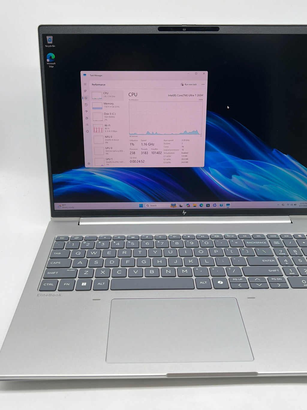 HP EliteBook 6 G1i 16" Ultra 7 265H 32GB RAM 2TB SSD RTX 3050 - Used