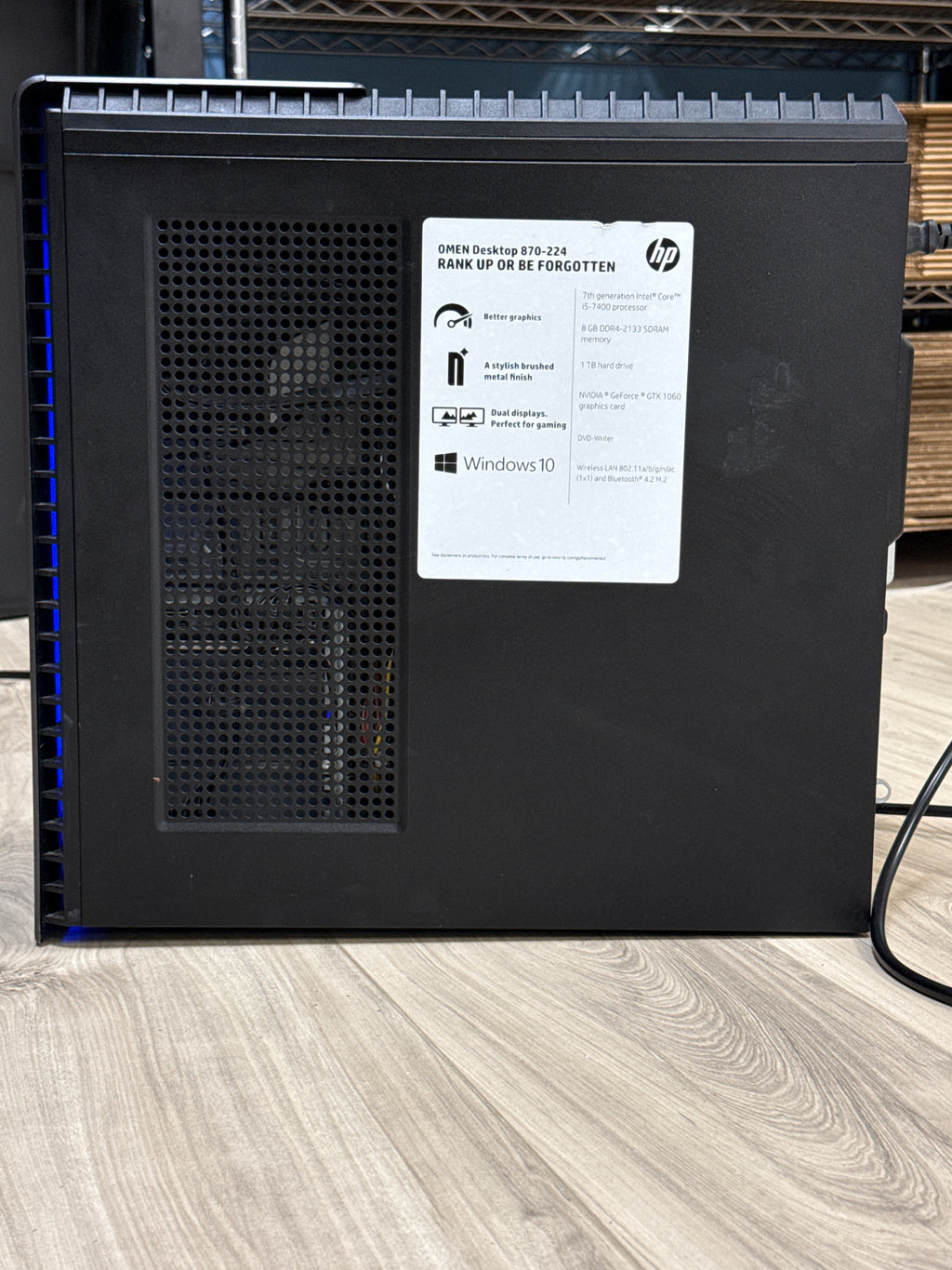 HP Omen 870 224 Gaming PC Intel i5 7400 GTX 1060 8GB RAM 1TB HDD Windows 10