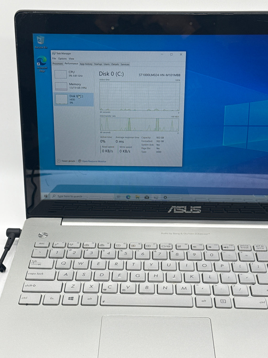 Asus N550J 15.6" Intel i7 2.4GHz 8GB RAM 1TB HDD - Bad Battery