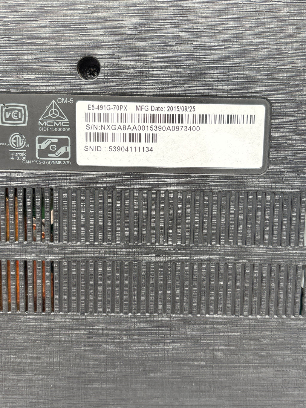 Acer Aspire E5-491G i7-6700hq 12GB RAM 1TB SSD Geforce 940M - Used