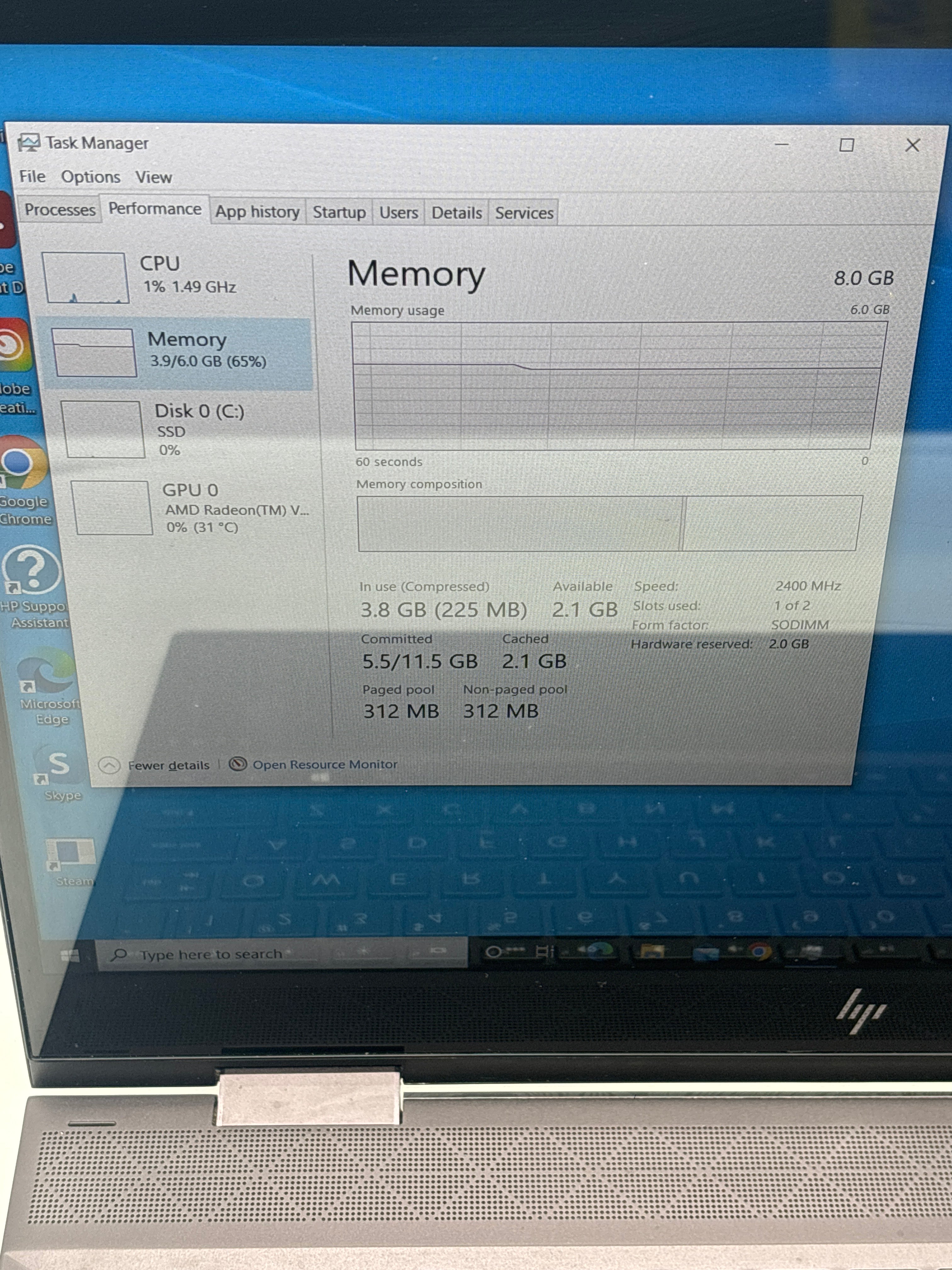 HP 15M-CP0011DX AMD Ryzen 5 8GB RAM 128GB SSD Purple
