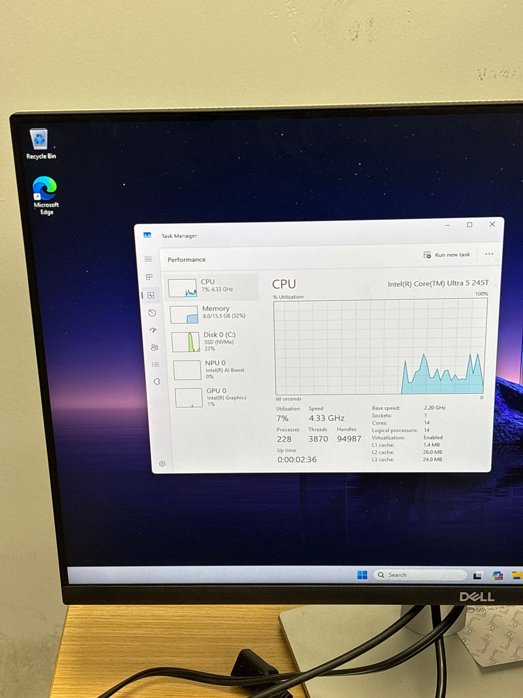 Dell Pro Micro Plus QBM1250 Ultra 5 245T 16GB RAM 256GB SSD - Used