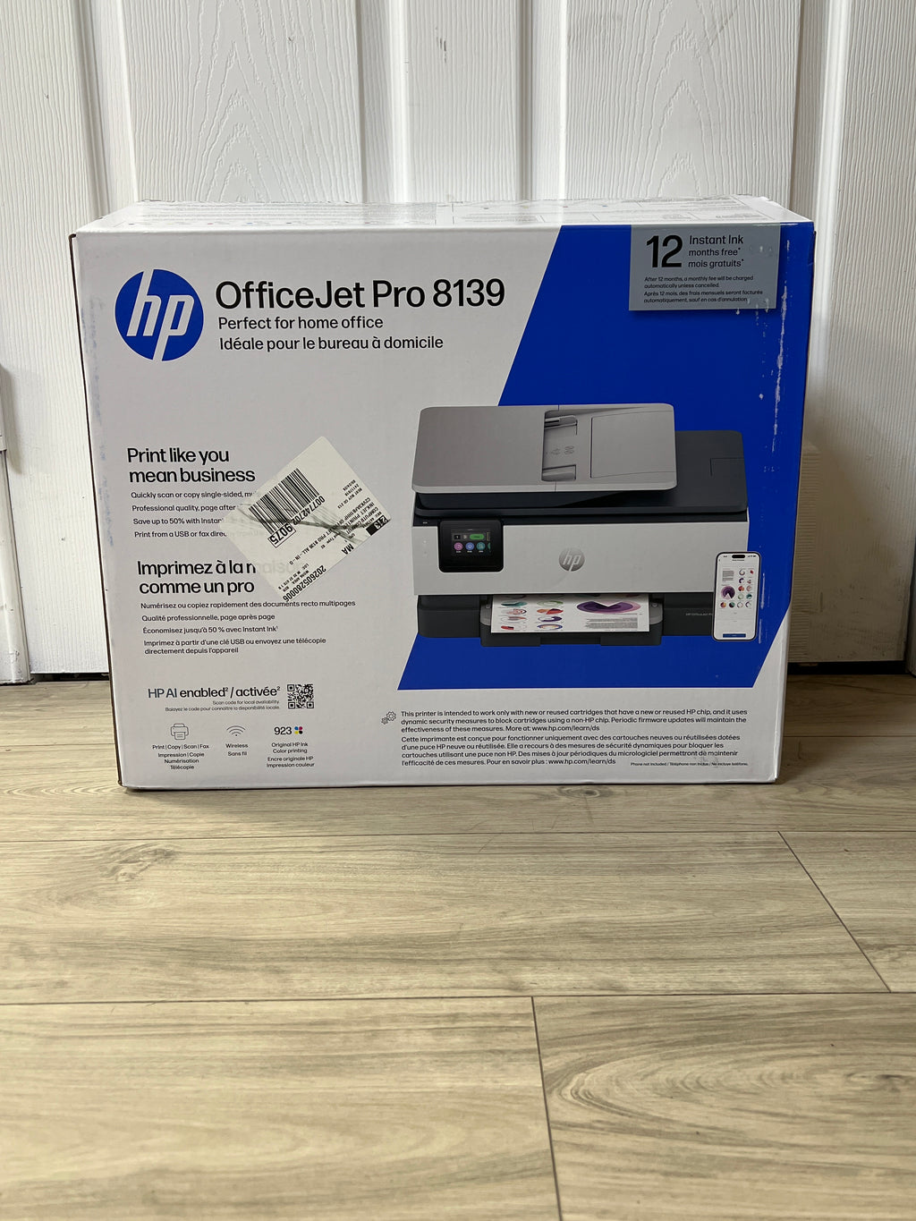 HP OfficeJet Pro 8139 Wireless All-in-One Inkjet Color Printer White - New
