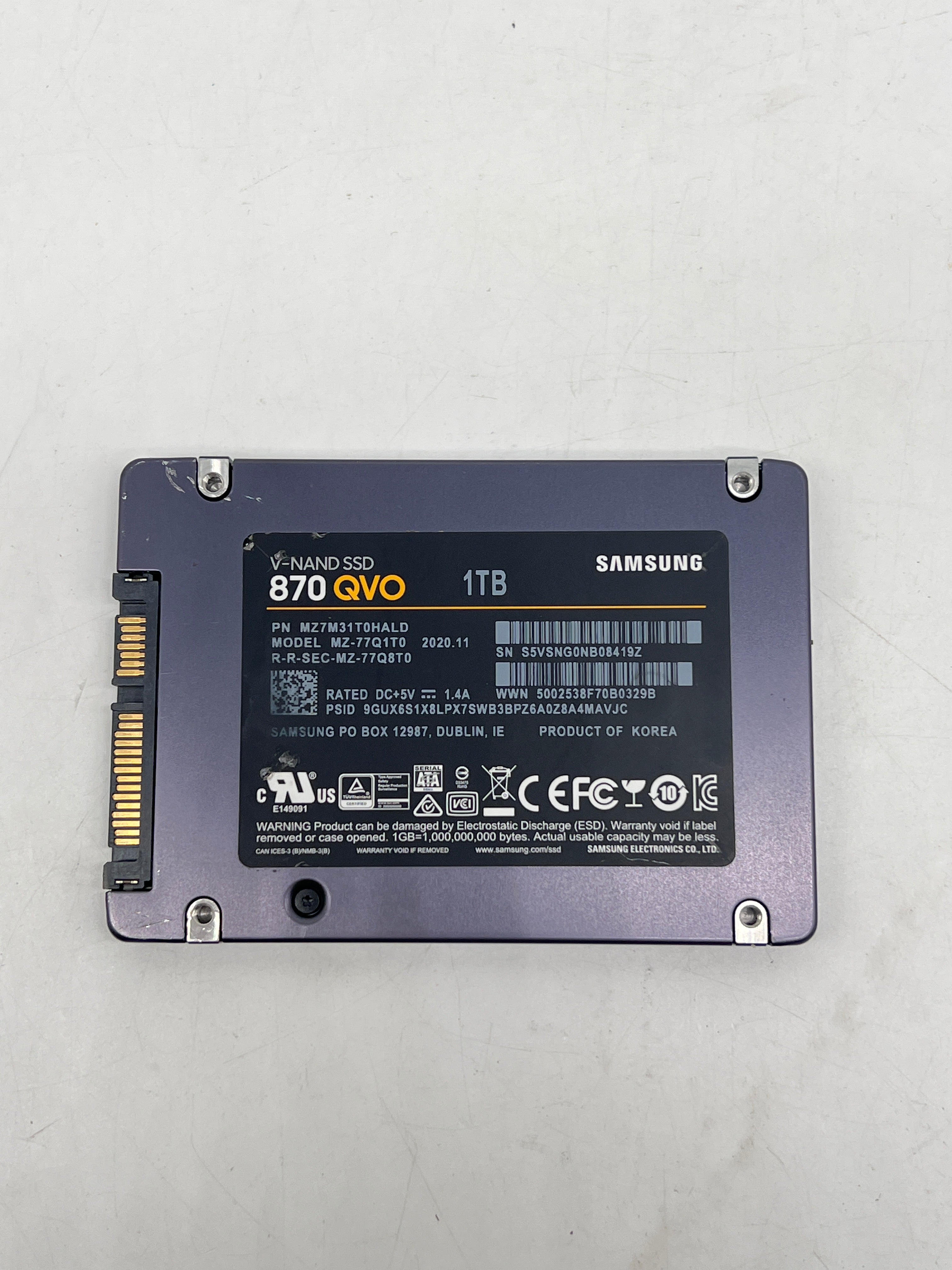 Samsung 870 QVO 1TB 2.5 in Internal SSD MZ-77Q1T0