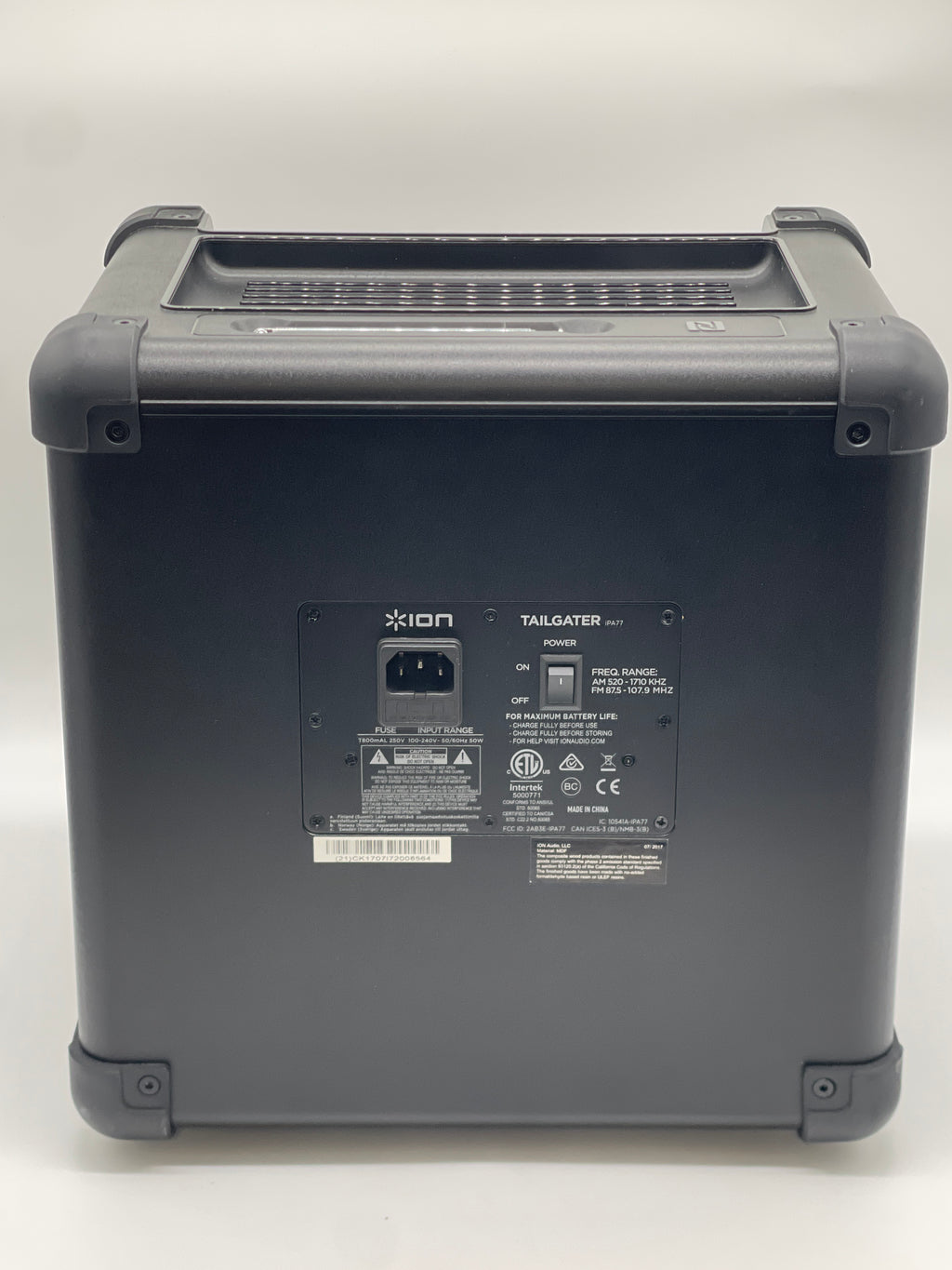 ION Audio Tailgater Tough Portable Speaker System Black iPA77 Used