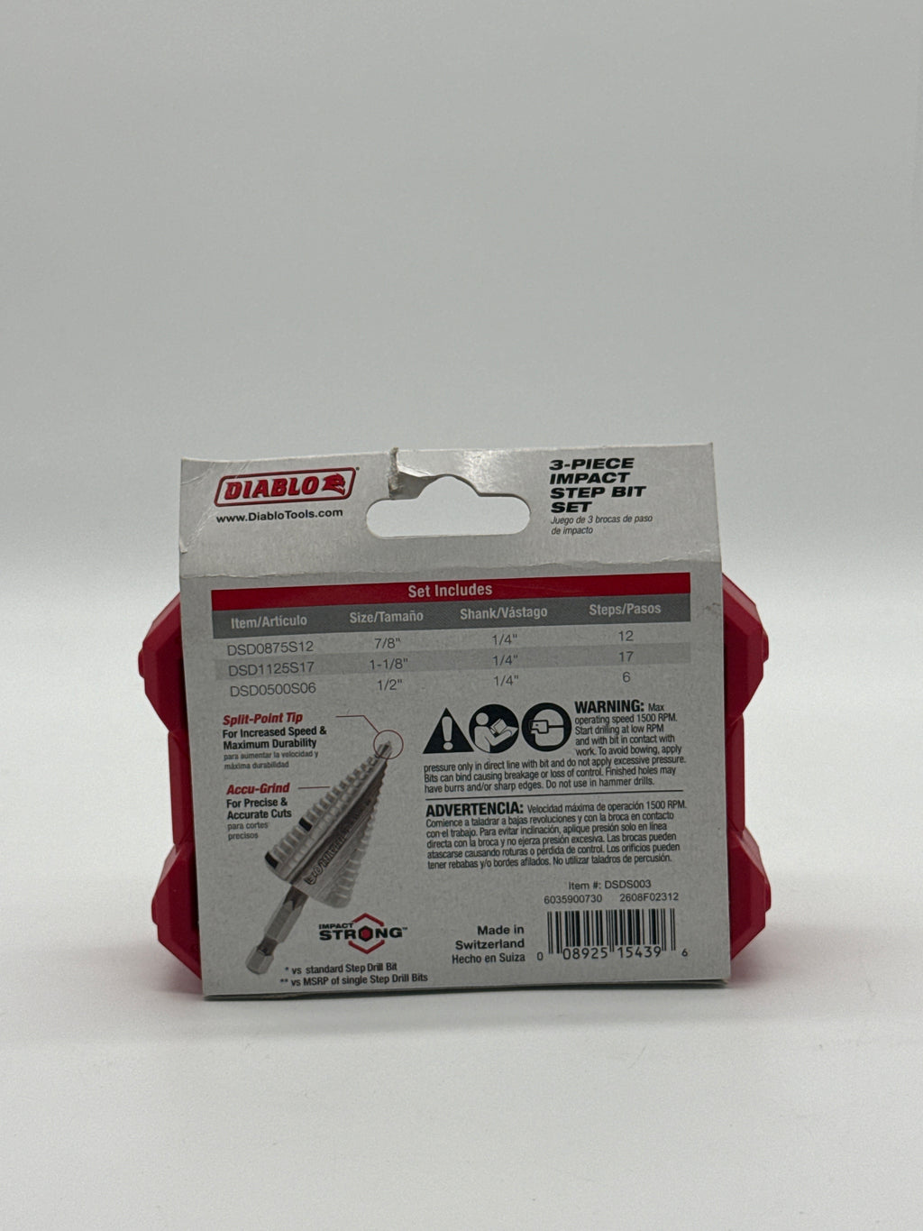 Diablo Impact Step Bit Set - New In Box