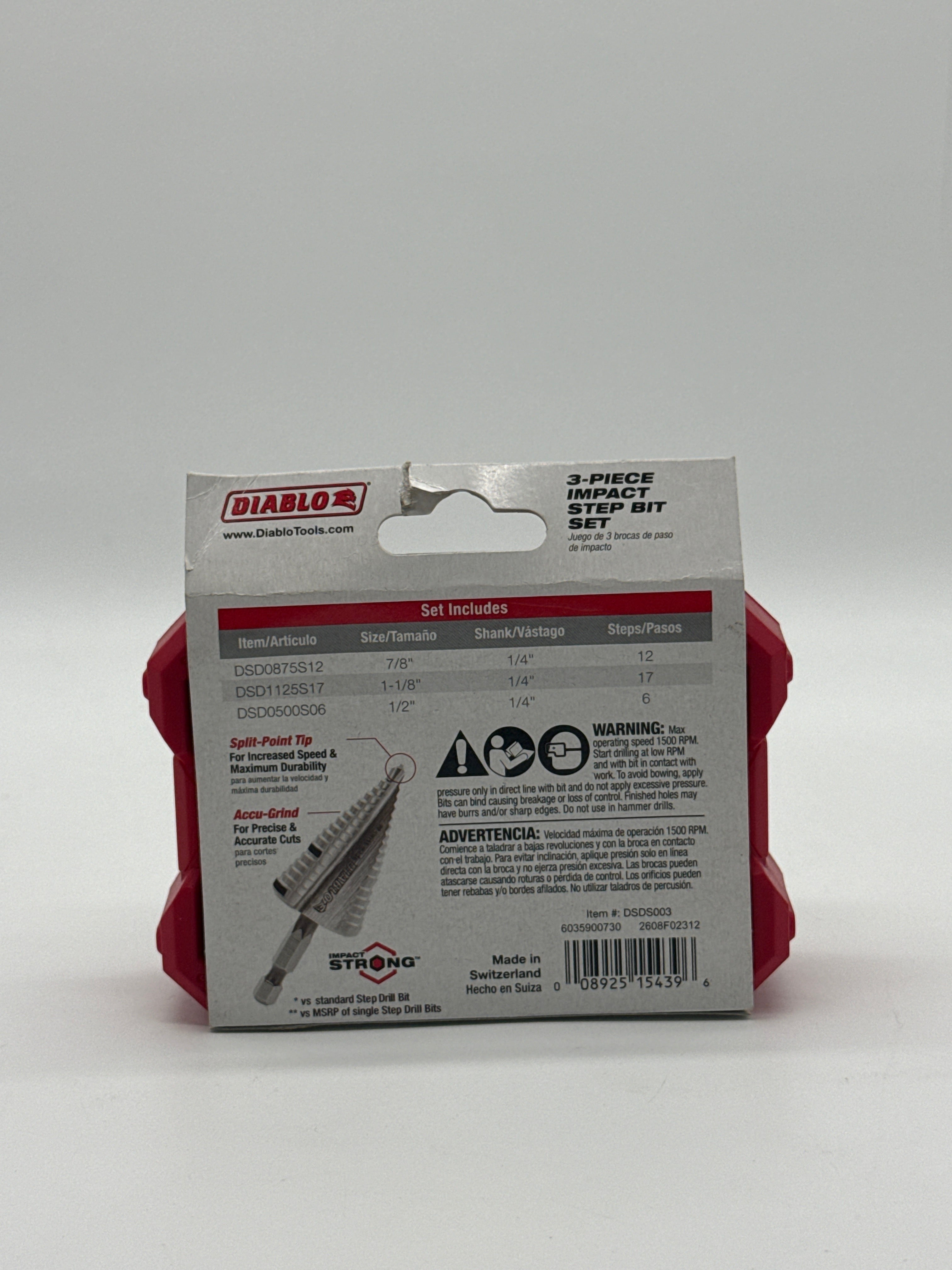 Diablo Impact Step Bit Set - New In Box