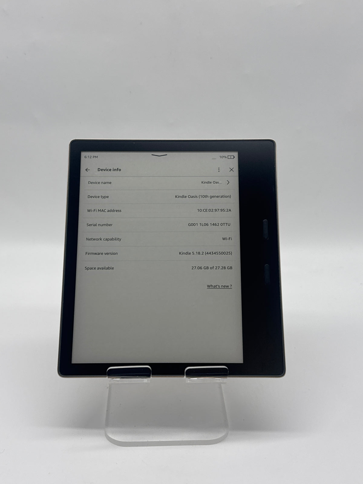Amazon Kindle Oasis 10th Gen 32GB Graphite E-Reader - Used