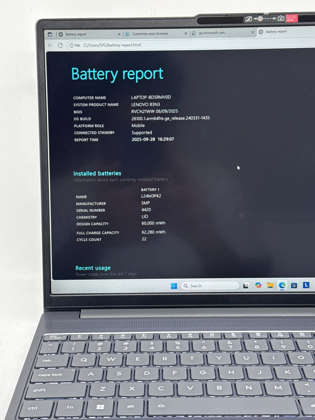 Lenovo IdeaPad Slim 3X Snapdragon X X1-26-100 16GB RAM 256GB SSD - Used