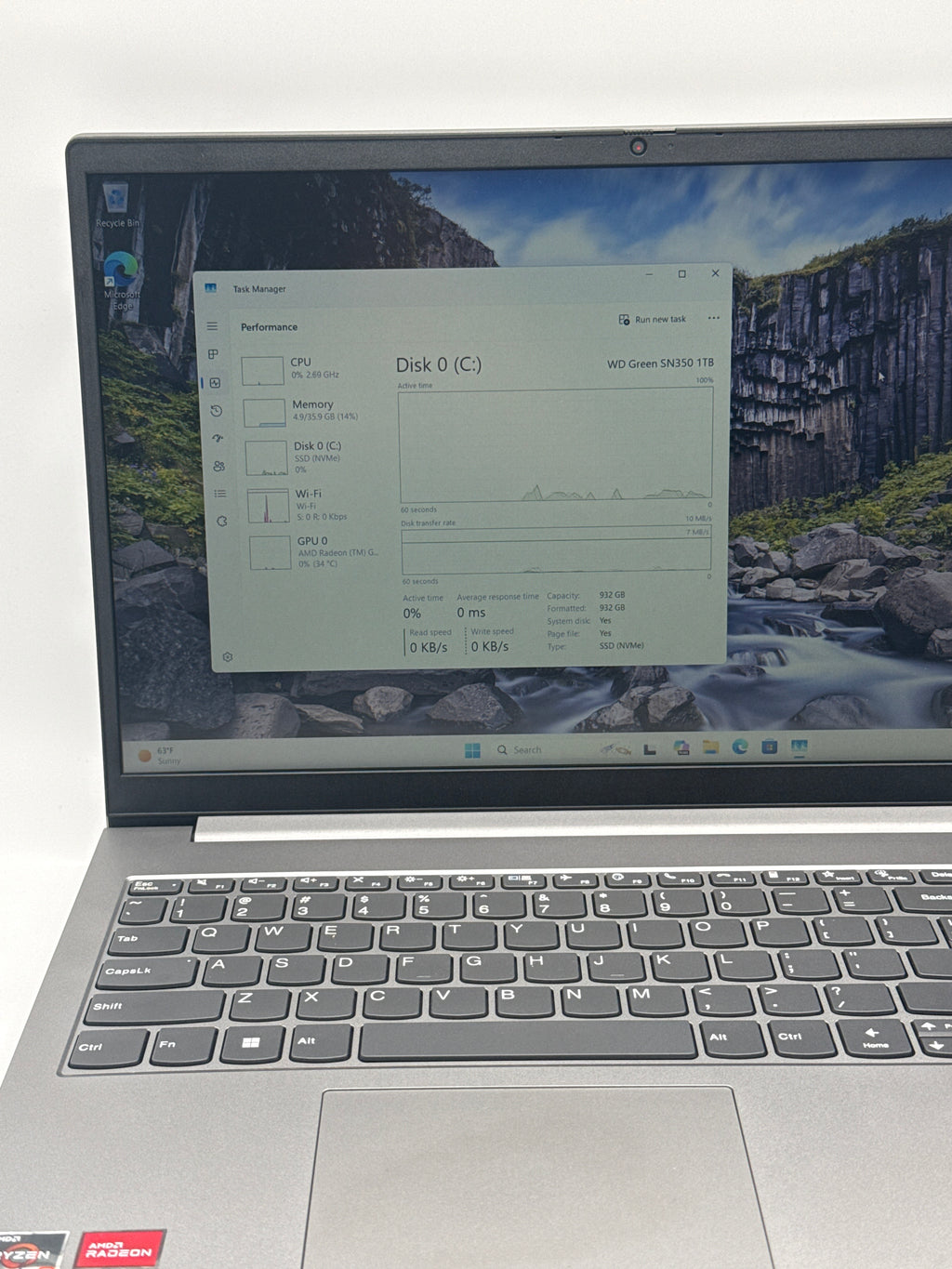 Lenovo ThinkBook 15 Gen 4 Ryzen 7 5825U 40GB RAM 1TB SSD