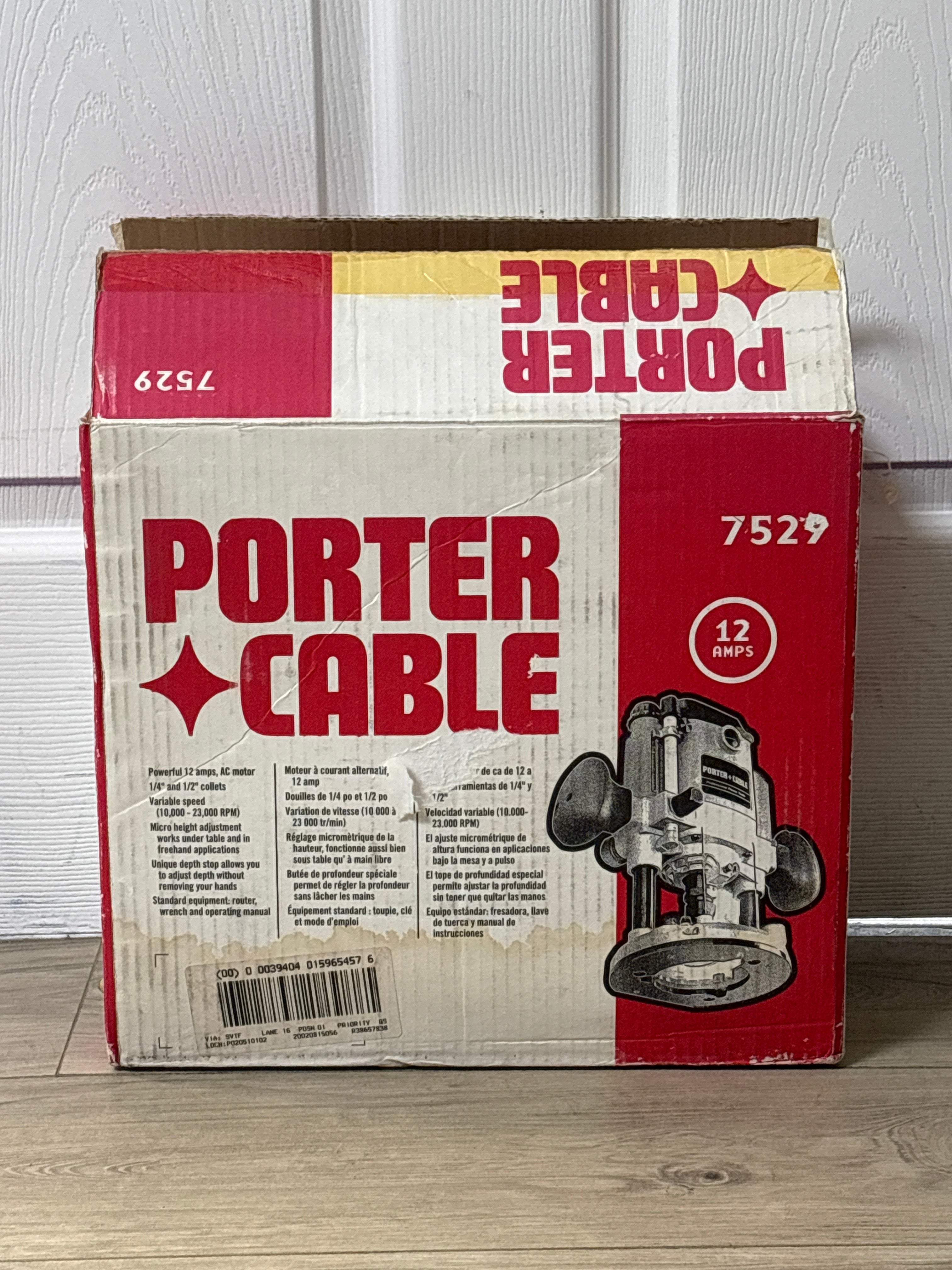 PORTER-CABLE 7529 2 HP Corded Electric Router 110V - Used With Box