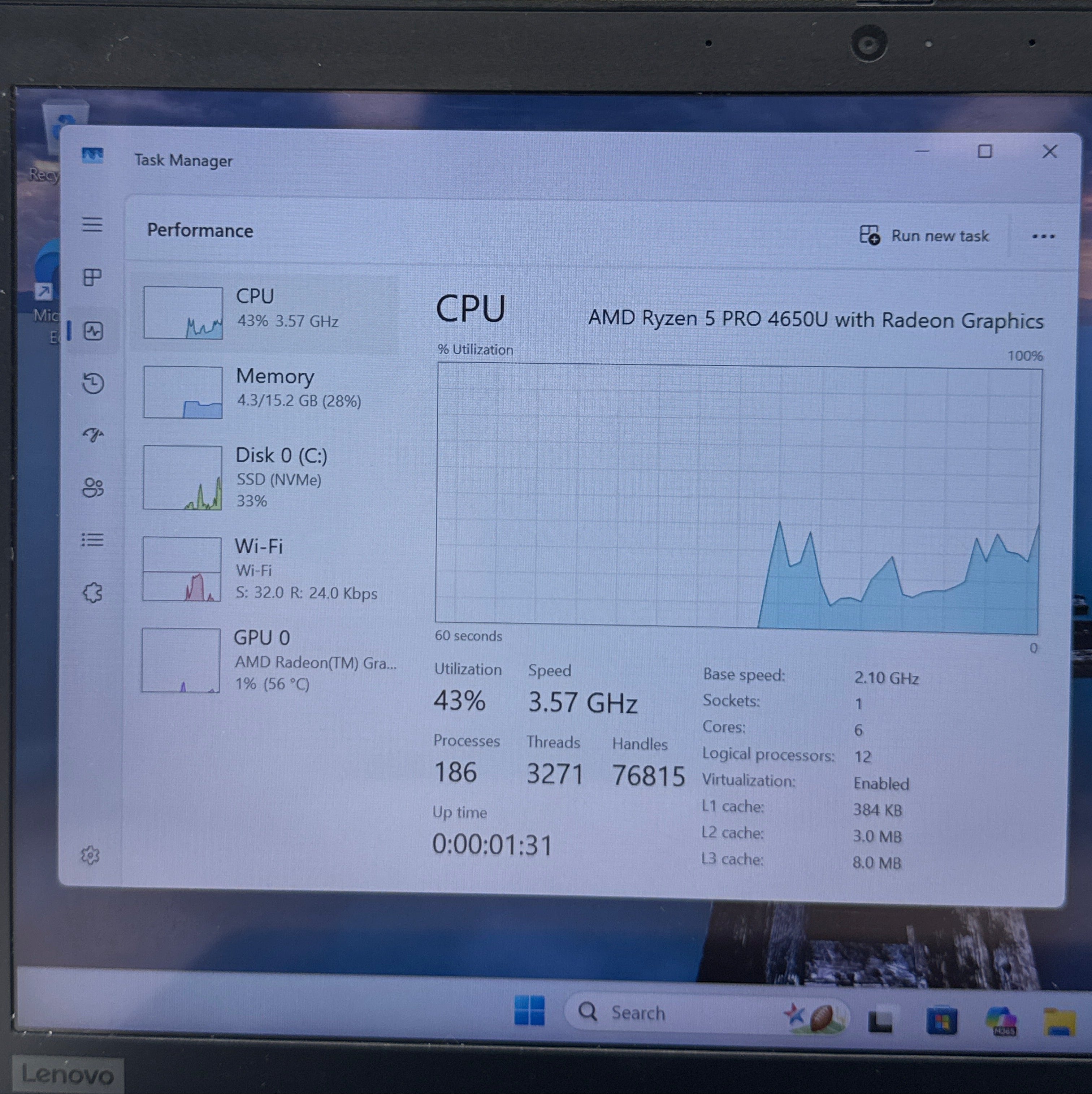 Lenovo ThinkPad X13 Gen 1 AMD Ryzen 5 Pro 16GB RAM 256GB SSD - Used